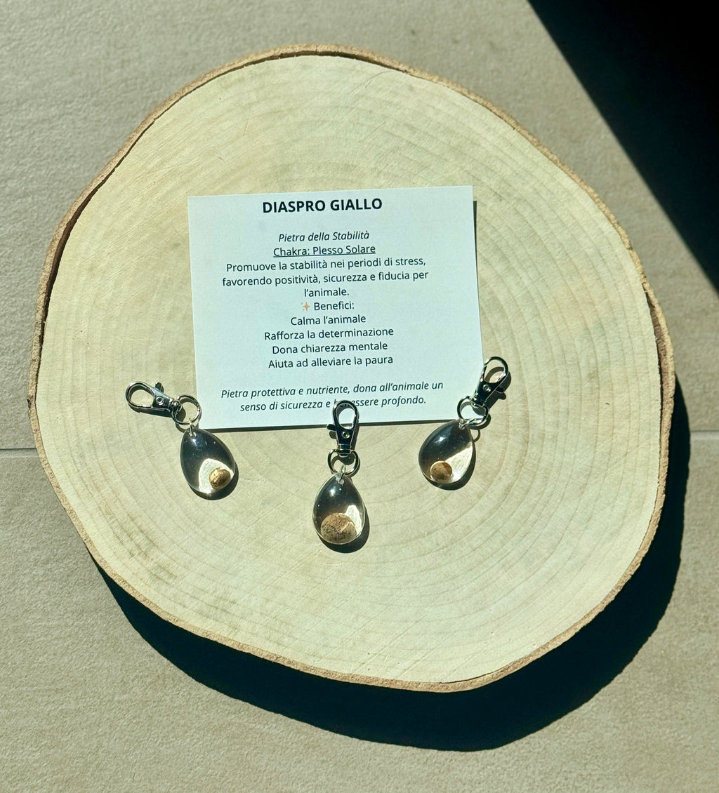 Charm Energetico per Collare – Avventurina, malachite, diaspro, ametista, labradorite