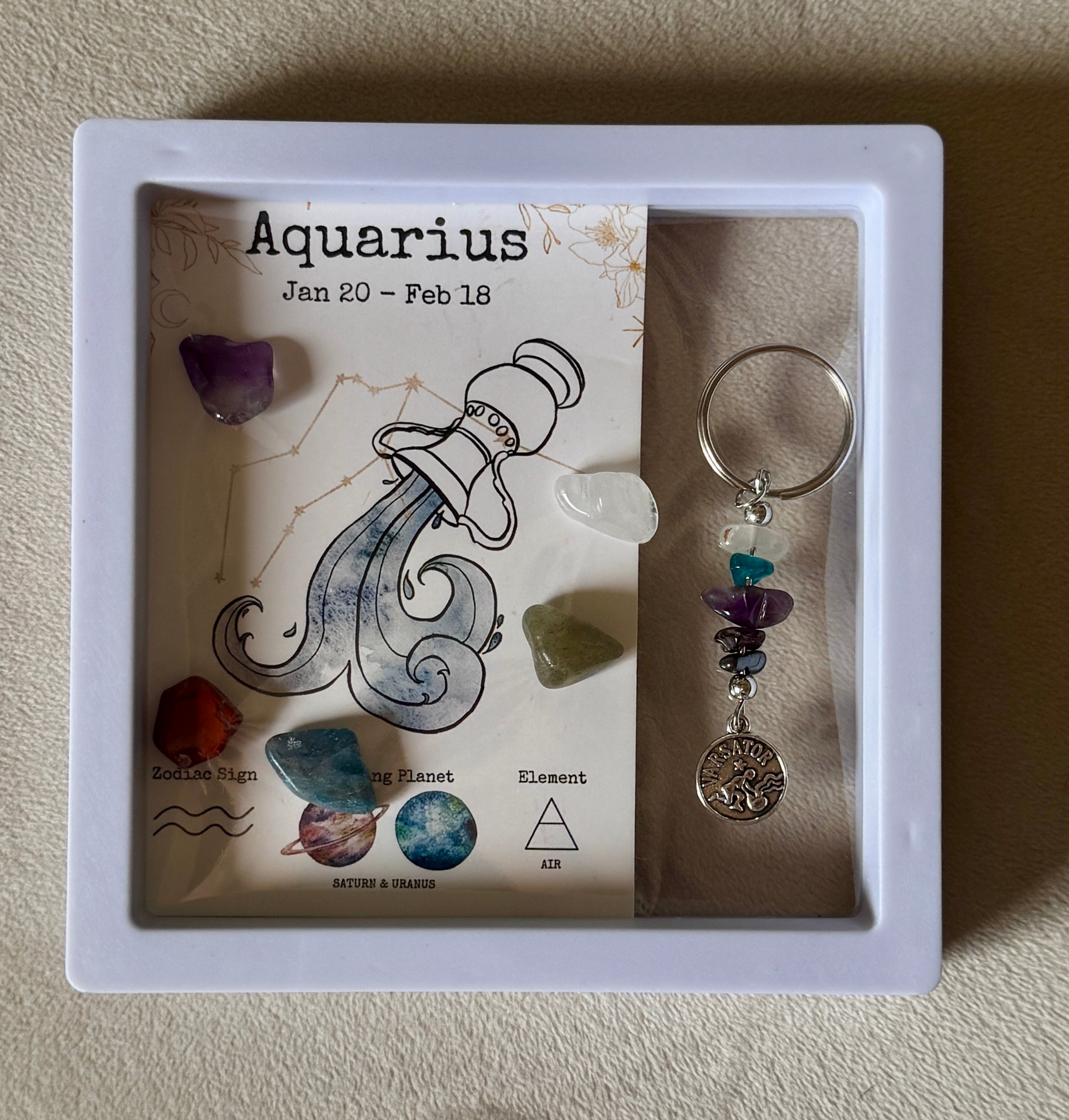 Portachiavi con Cristalli – Segni Zodiacali