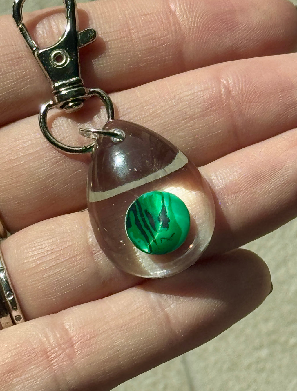 Charm Energetico per Collare – Avventurina, malachite, diaspro, ametista, labradorite