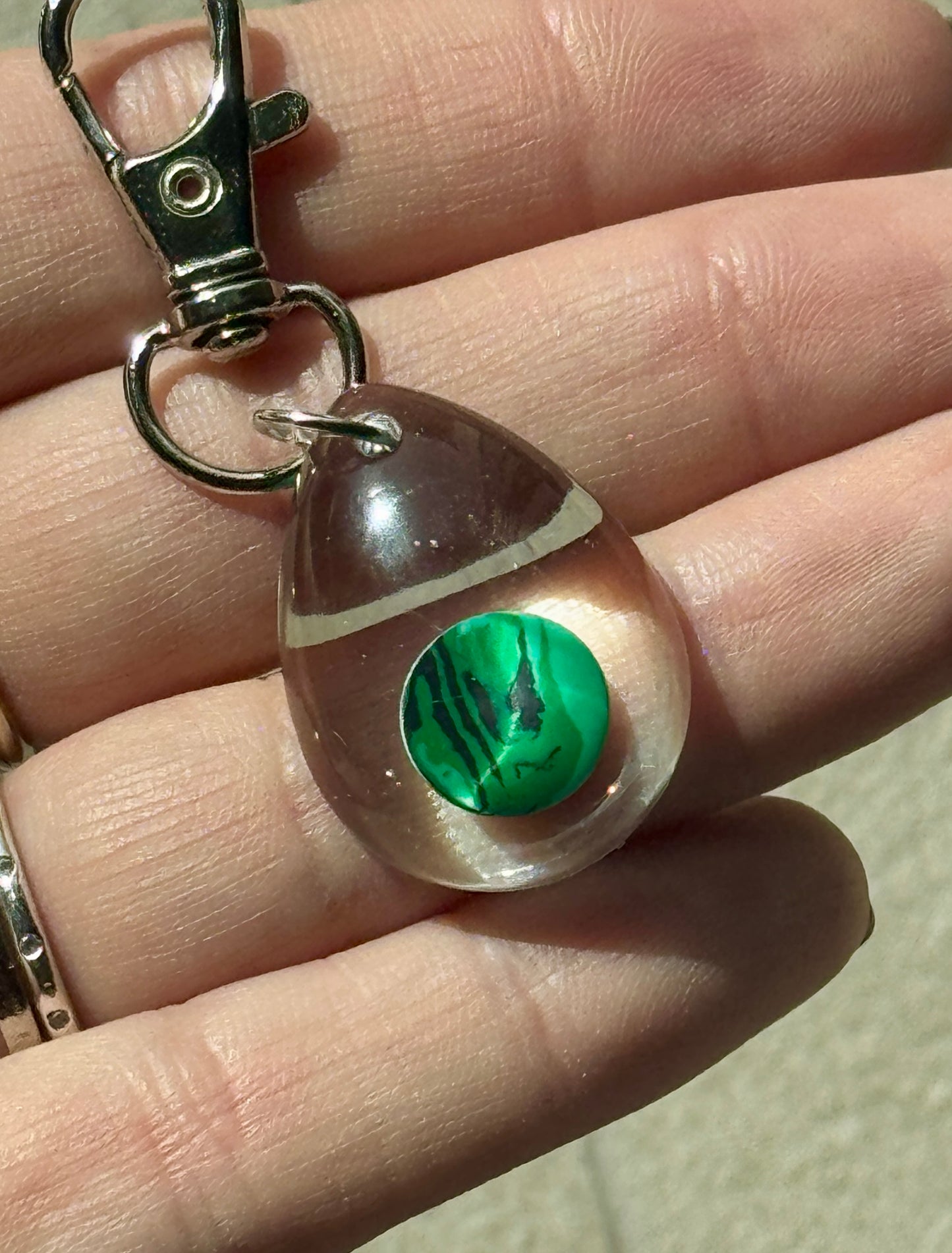 Charm Energetico per Collare – Avventurina, malachite, diaspro, ametista, labradorite