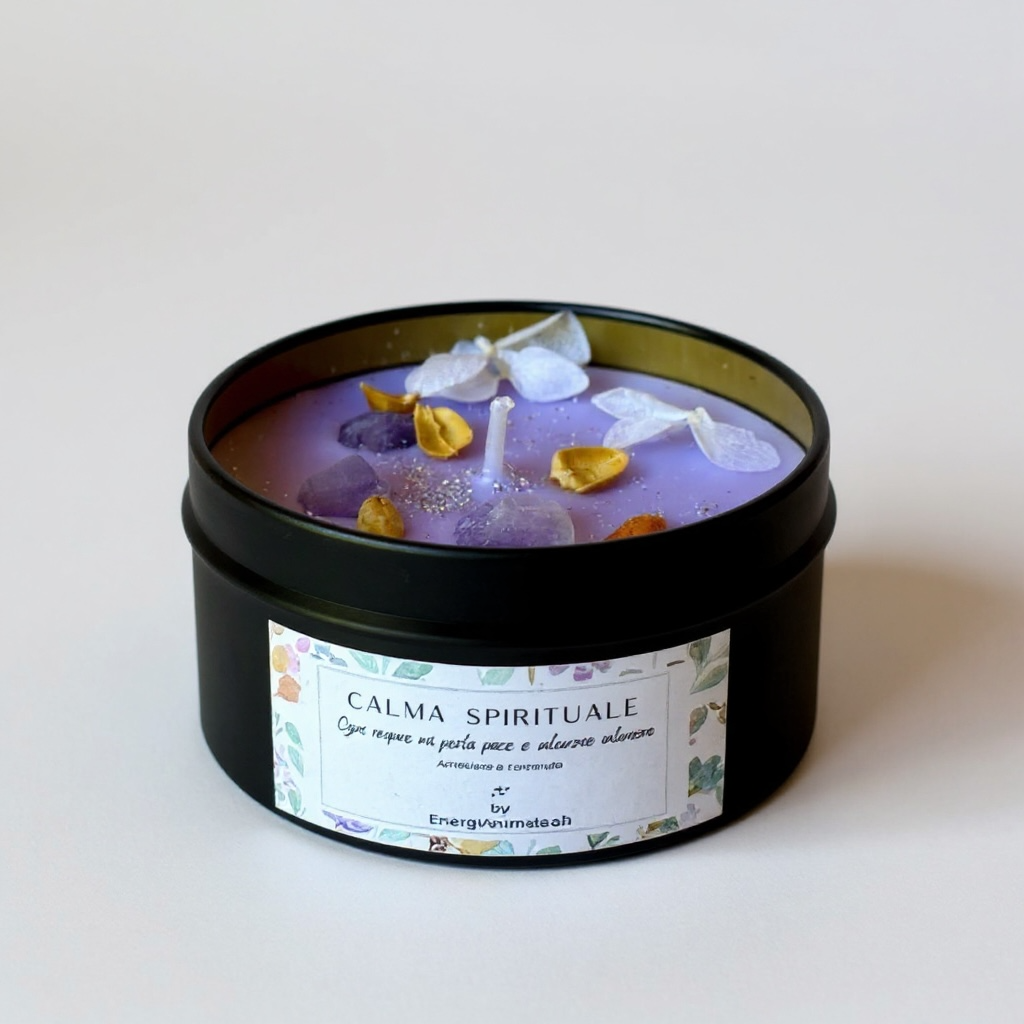 CANDELE ENERGETICHE CON CRISTALLI E PROFUMI NATURALI – LUCE, EQUILIBRIO E INTENZIONE