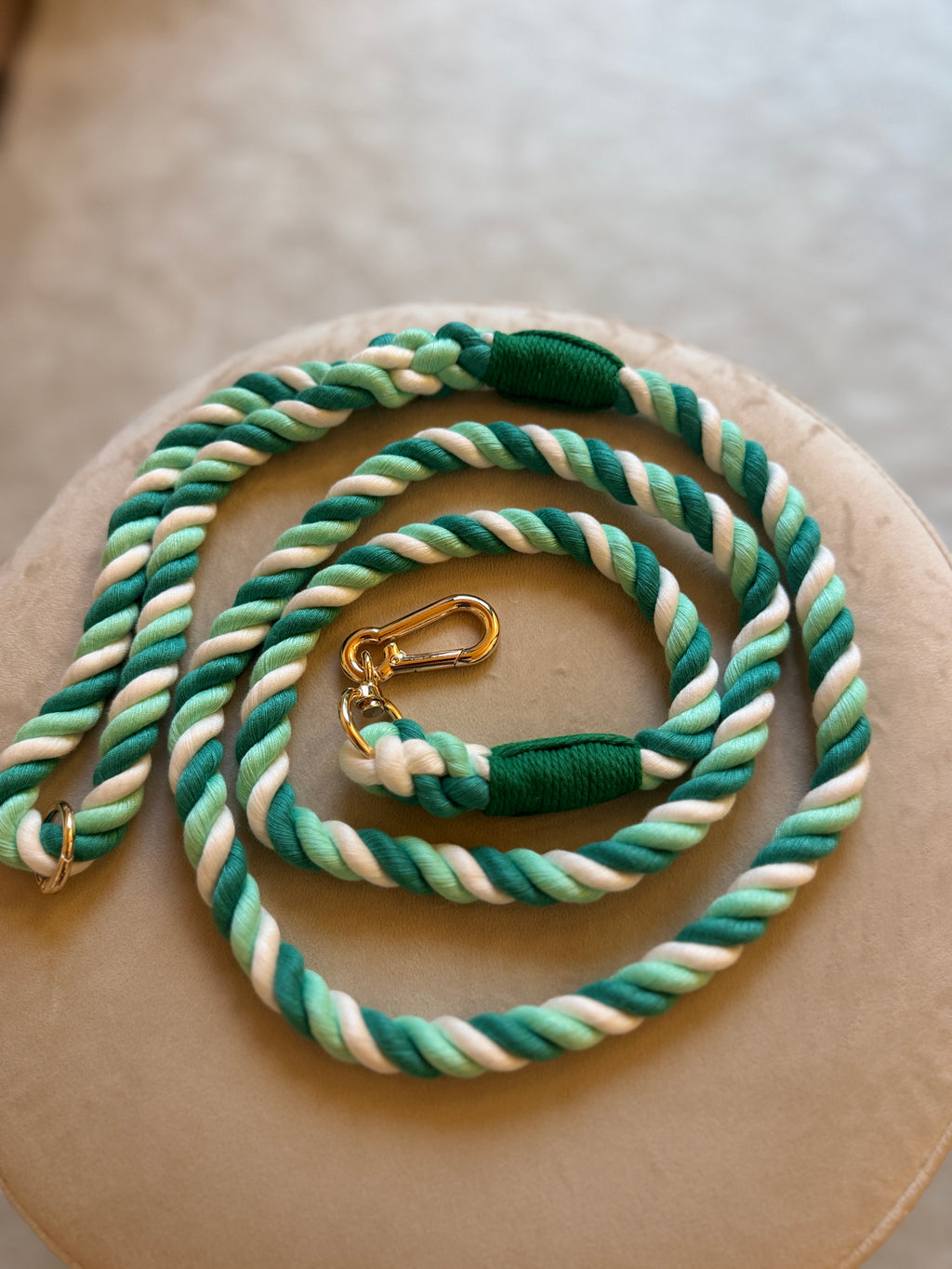 Guinzaglio per cani in cotone intrecciato a mano