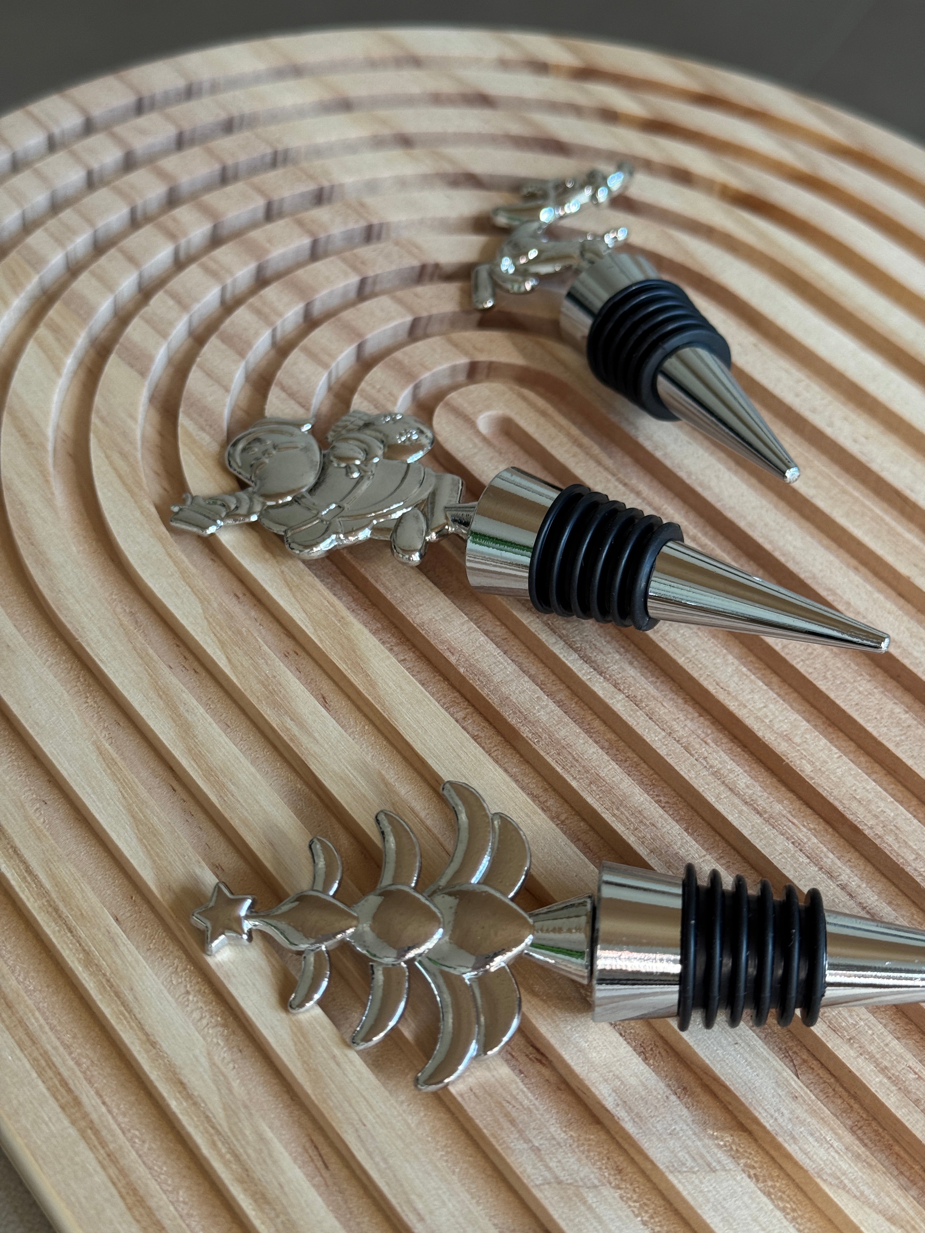 Tappi per Bottiglia Natalizi in Metallo