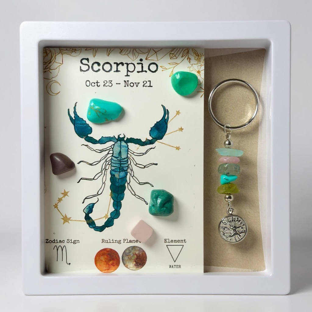 Portachiavi con Cristalli – Segni Zodiacali