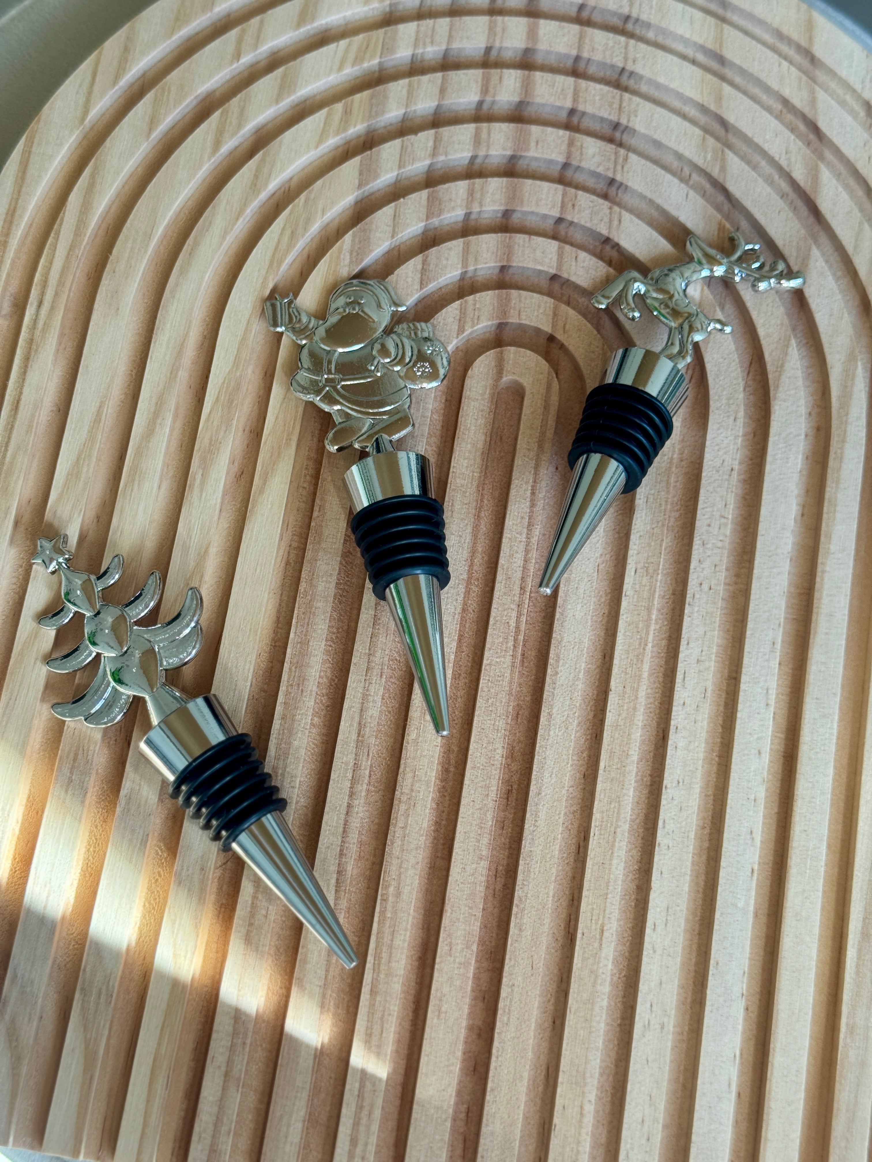 Tappi per Bottiglia Natalizi in Metallo