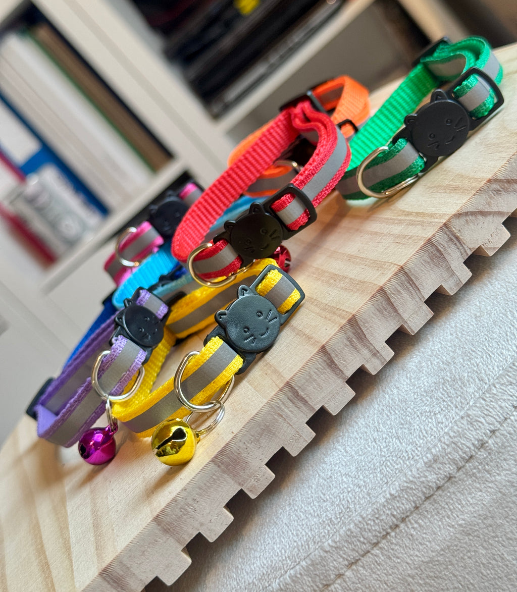 Collare per gatti catarifrangente con campanellino