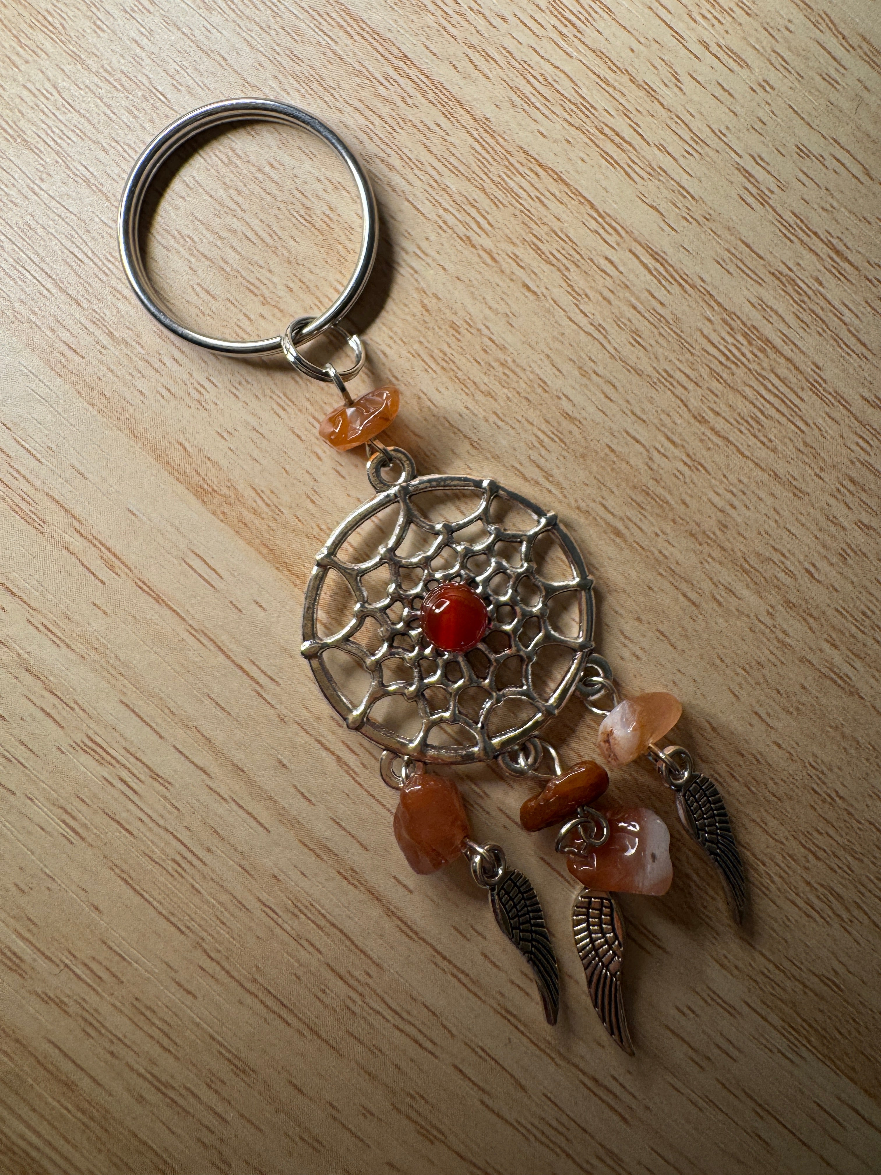 Portachiavi con Acchiappasogni e Cristalli