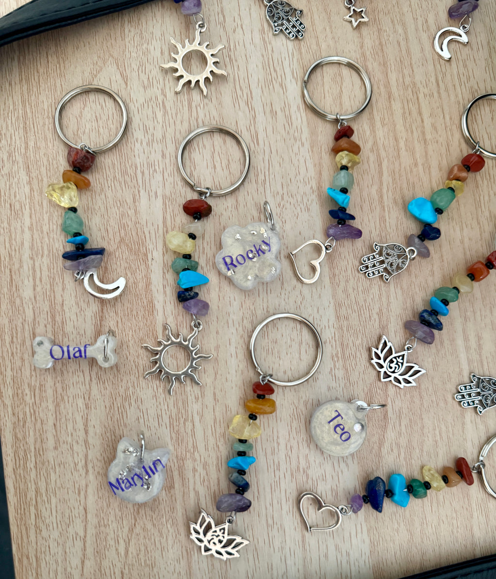 Portachiavi Chakra con Cristalli