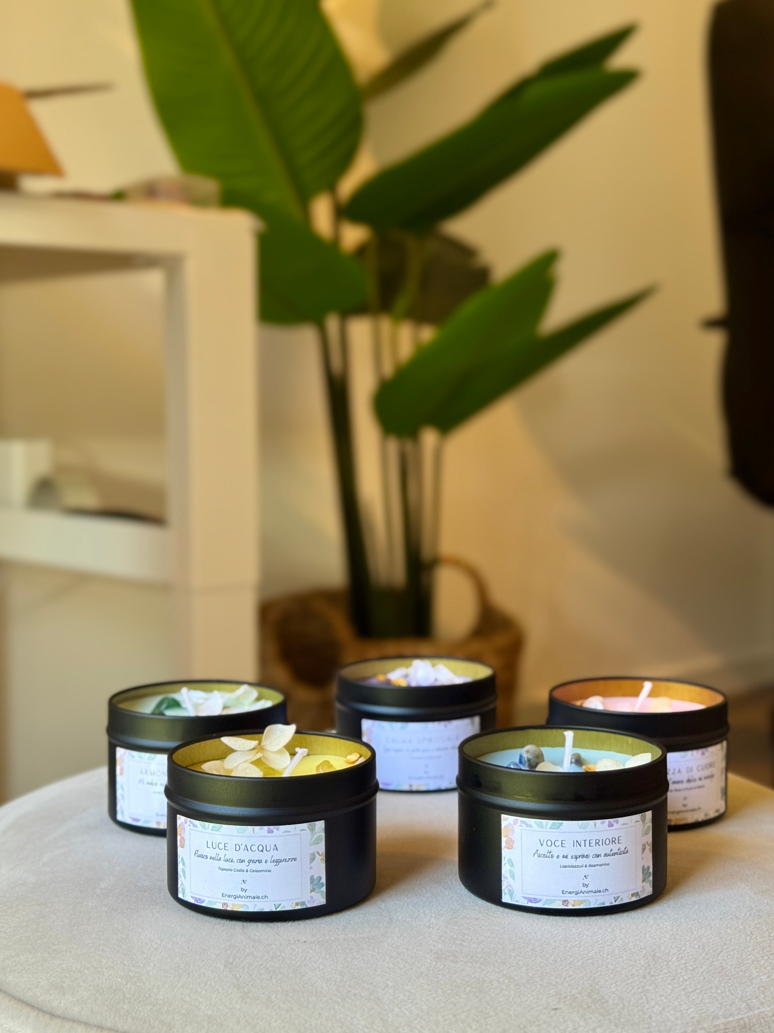 Candele Energetiche con Cristalli & Profumi Naturali