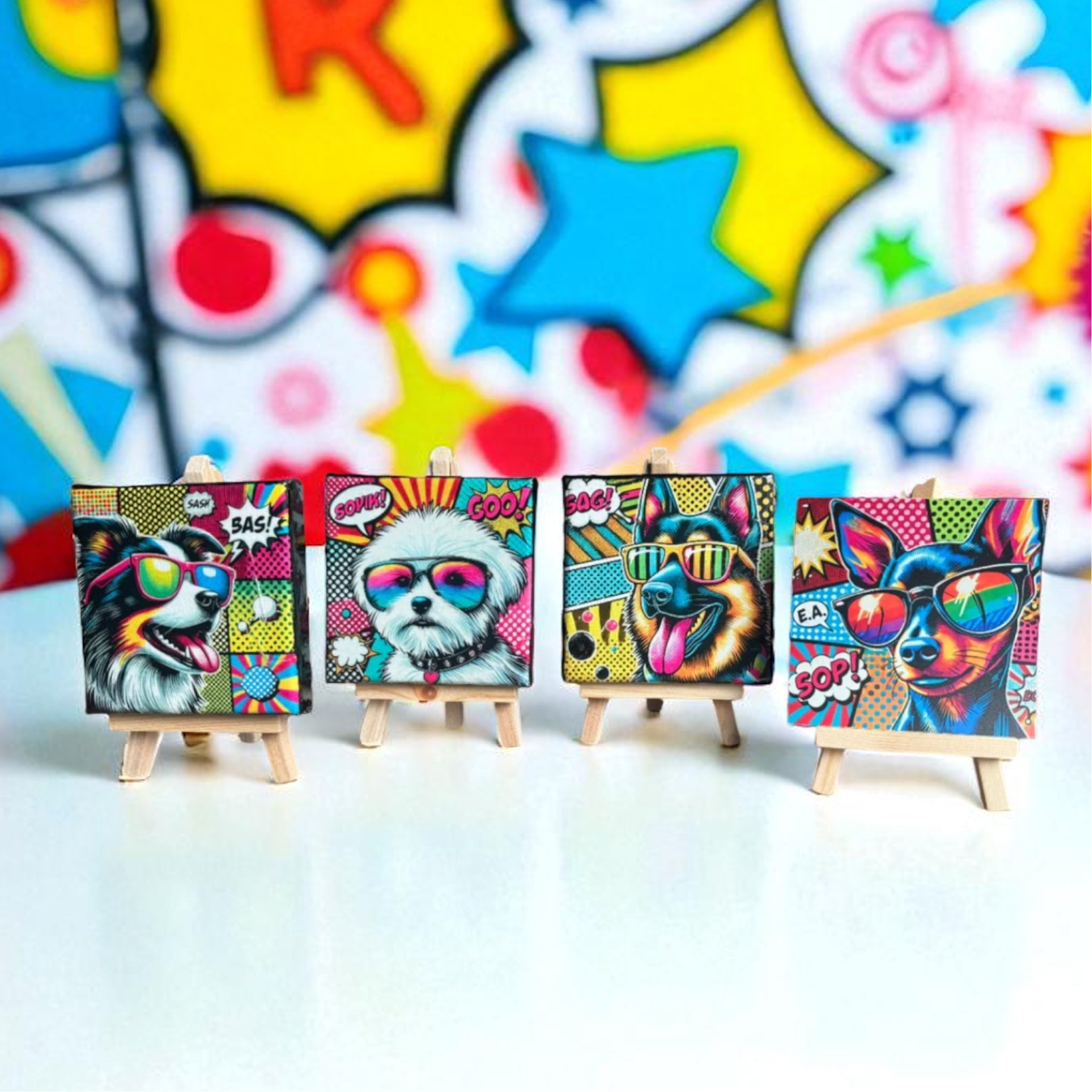 Quadretto Personalizzato 10x10 cm – Pop Art, Cartoon o Dipinto con Resina