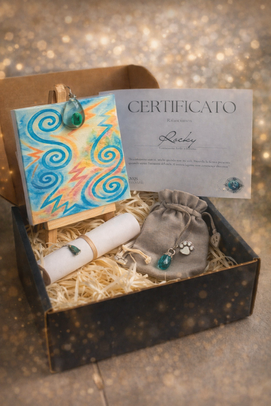 💫PERCORSI PROFONDI💫 
ENERGY PORTRAIT BOX – MESSAGGIO, RITRATTO E AMULETO DAL TUO ANIMALE