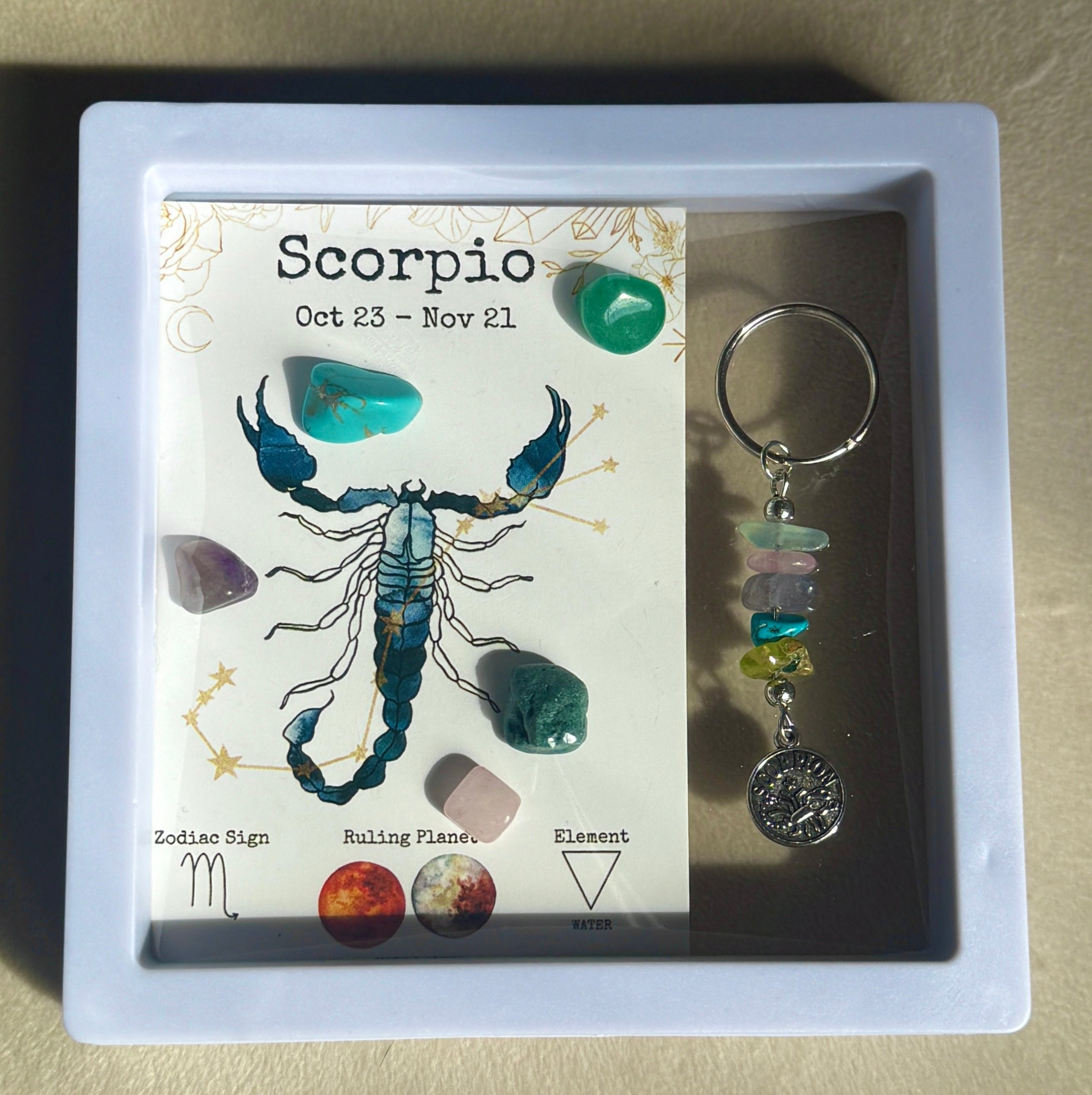 Portachiavi con Cristalli – Segni Zodiacali