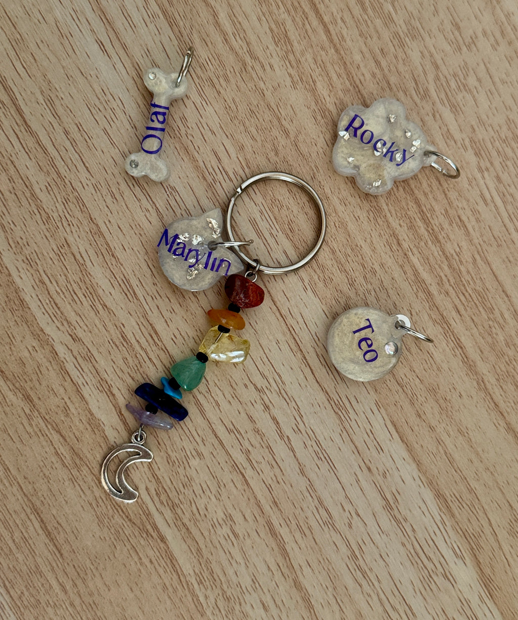 Portachiavi Chakra con Cristalli