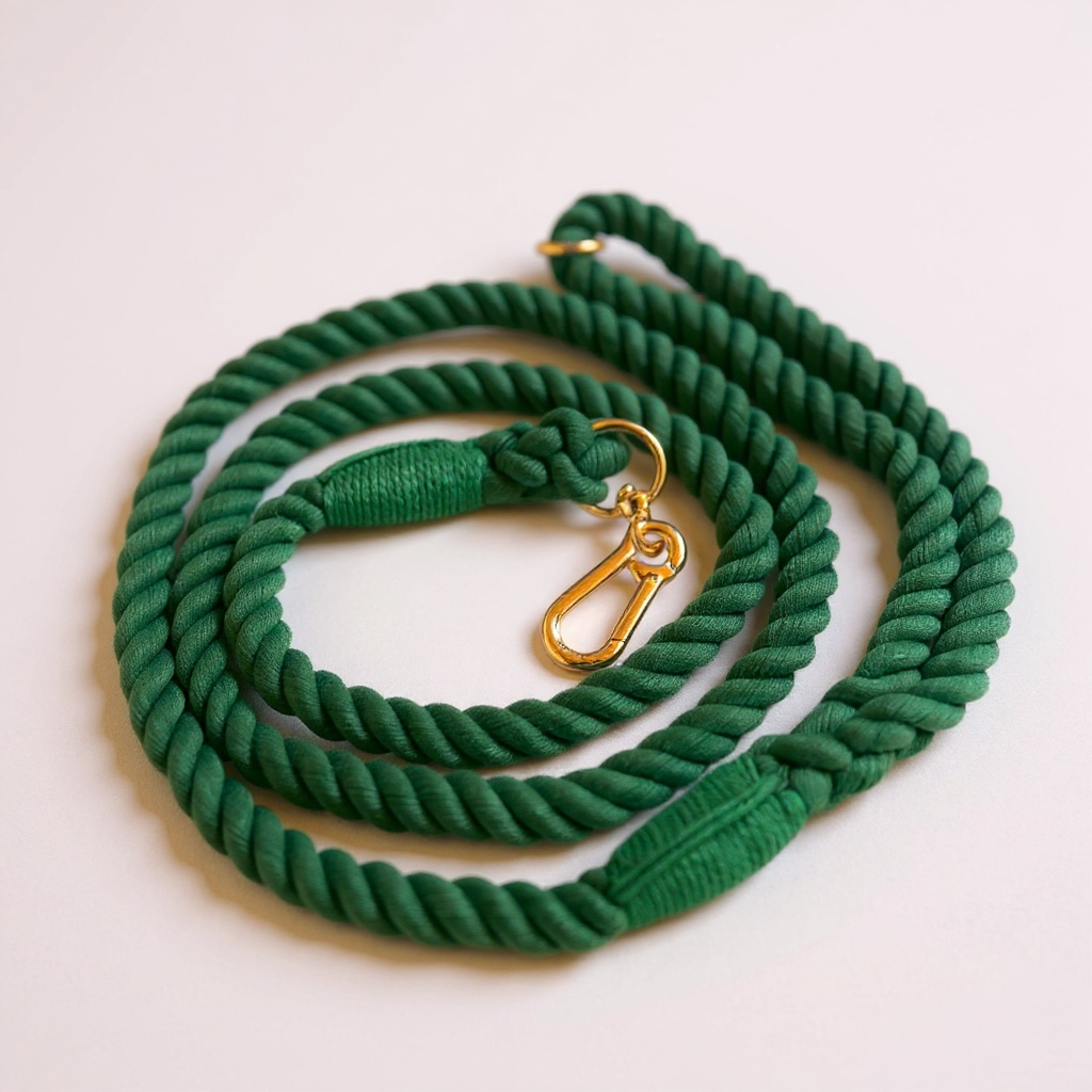 🐕 Guinzaglio per Cani in Cotone Intrecciato a Mano – Naturale, Resistente ed Elegante