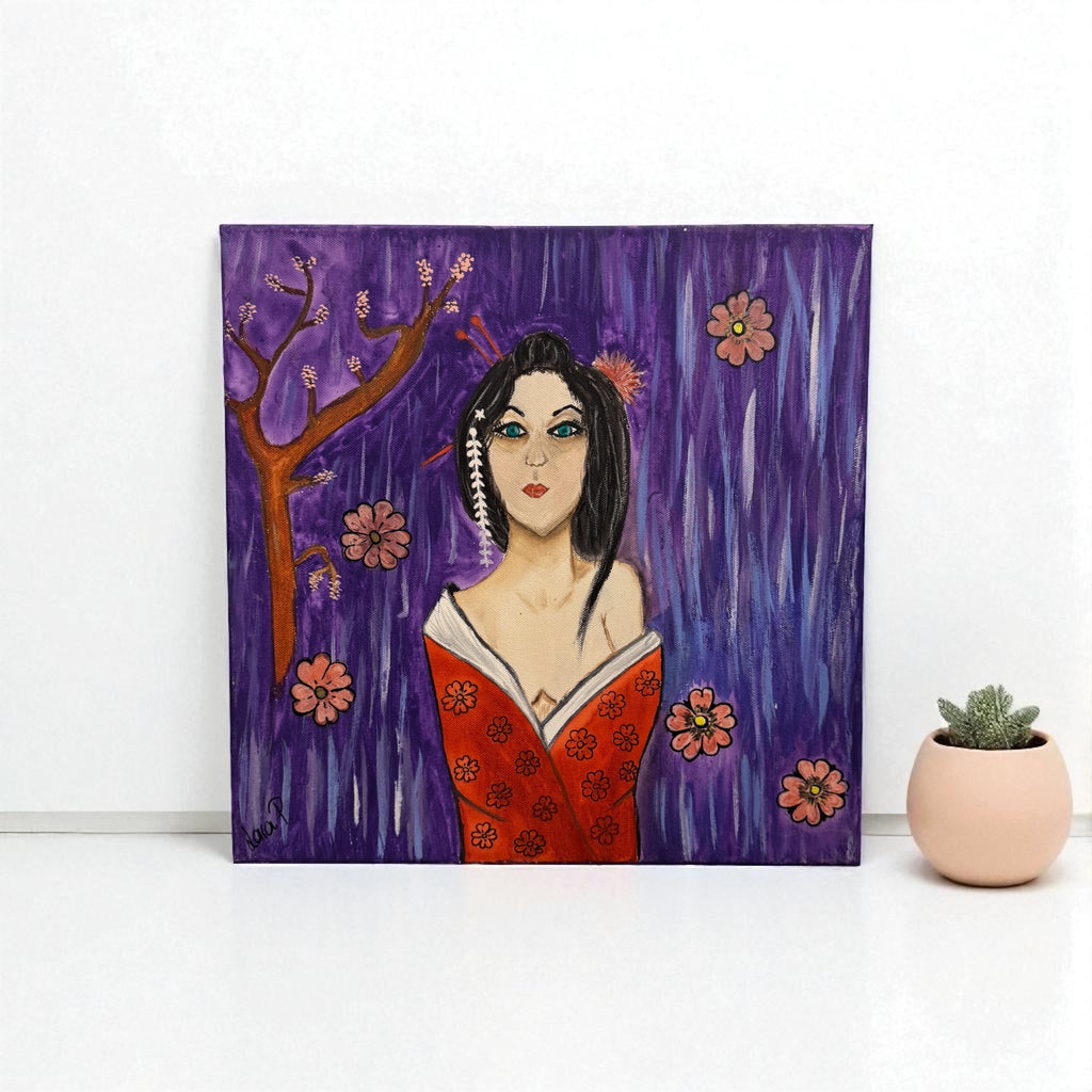 “Sguardo di Geisha” – Quadro Acrilico su Tela