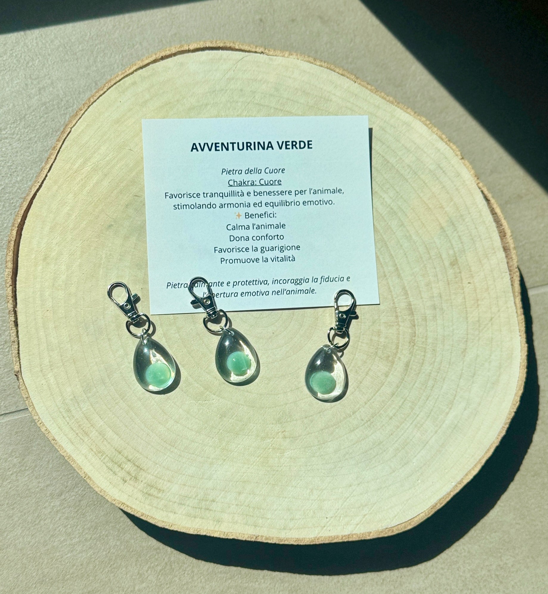 Charm Energetico per Collare – Avventurina, malachite, diaspro, ametista, labradorite