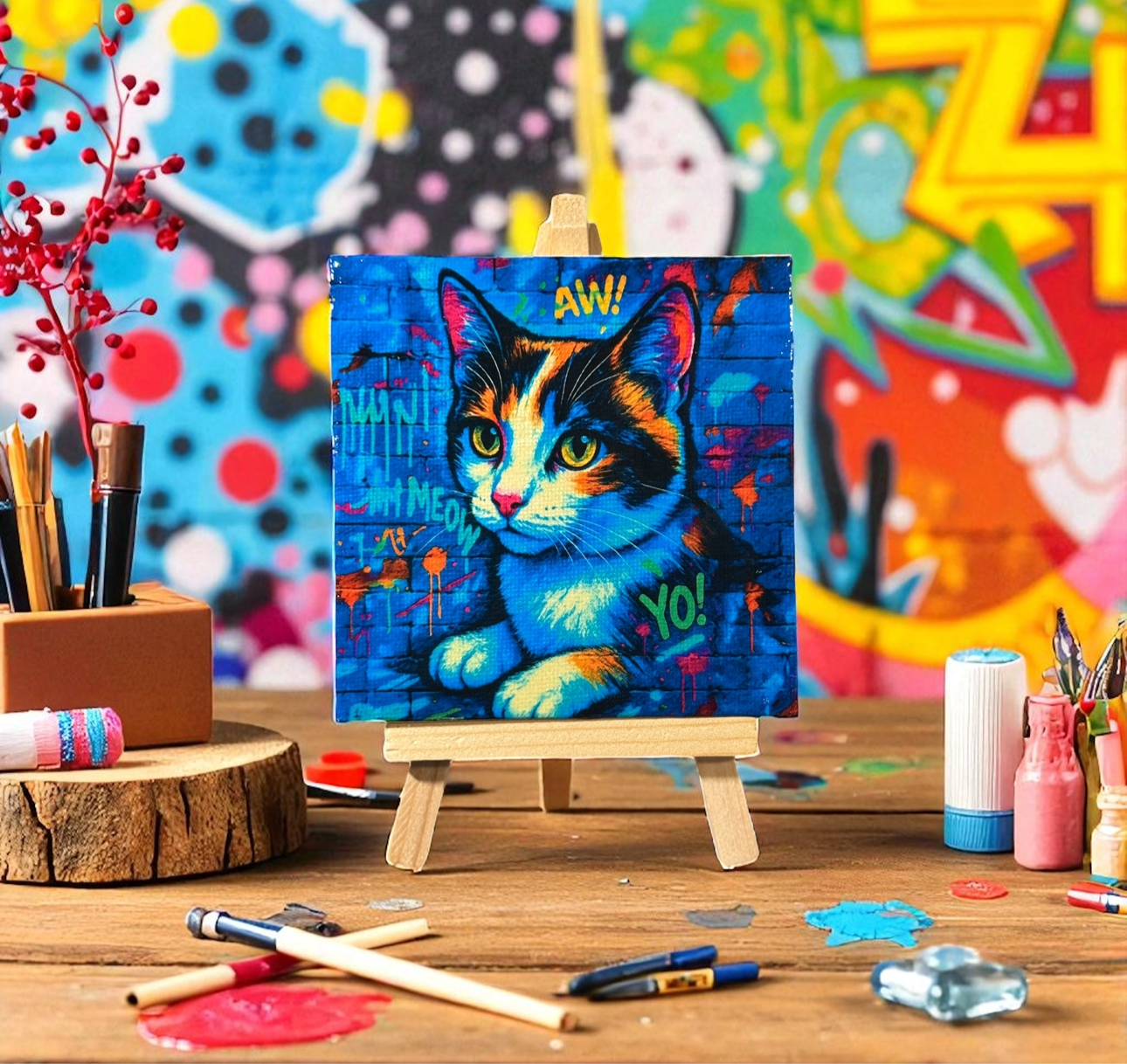 Quadretto Personalizzato 10x10 cm – Pop Art, Cartoon o Dipinto con Resina