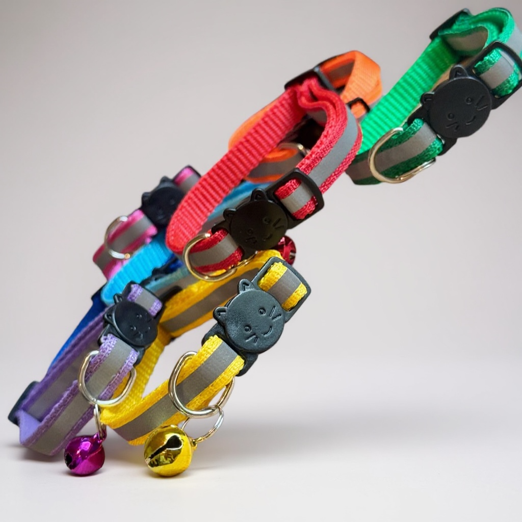 Collare per gatti catarifrangente con campanellino