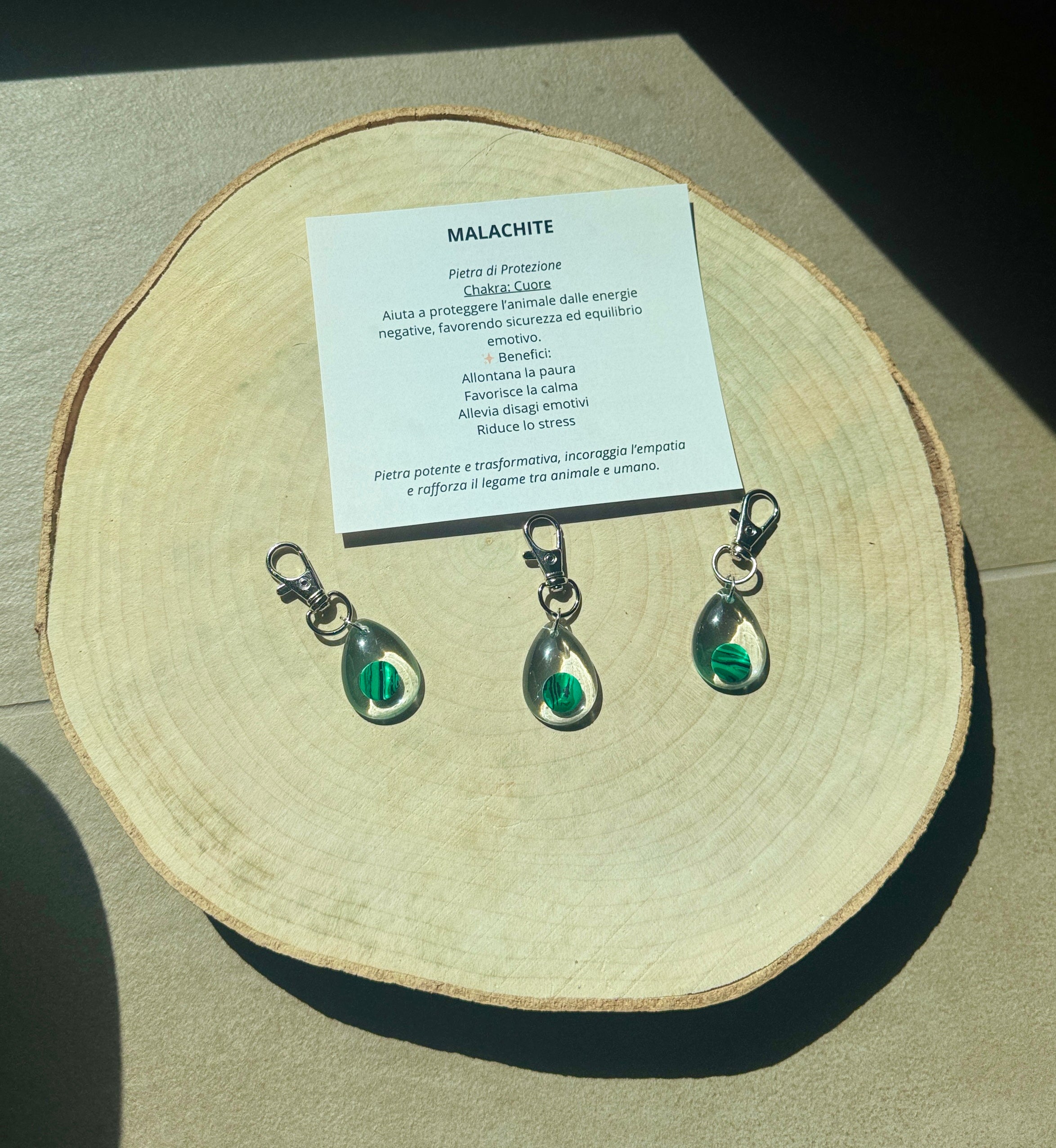 Charm Energetico per Collare – Avventurina, malachite, diaspro, ametista, labradorite