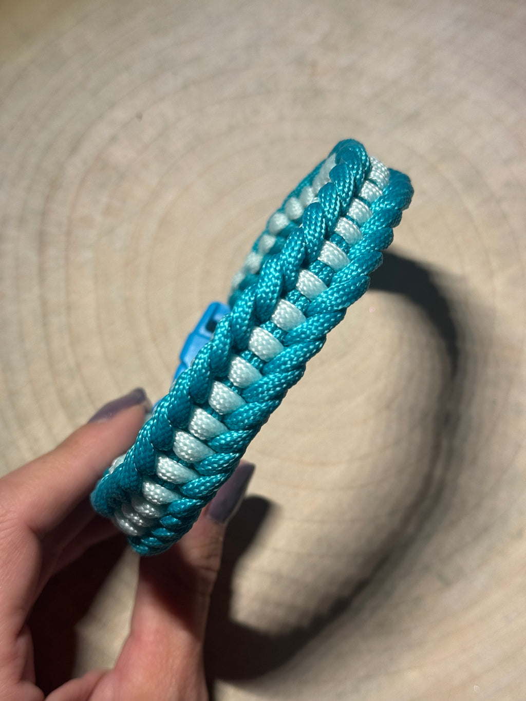 Collare in Paracord – Turchese (30cm)