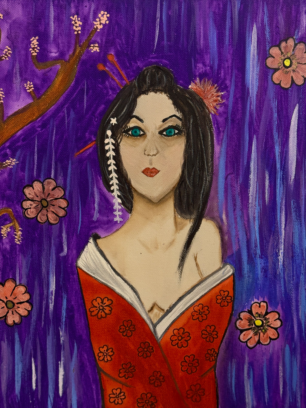 “Sguardo di Geisha” – Quadro Acrilico su Tela