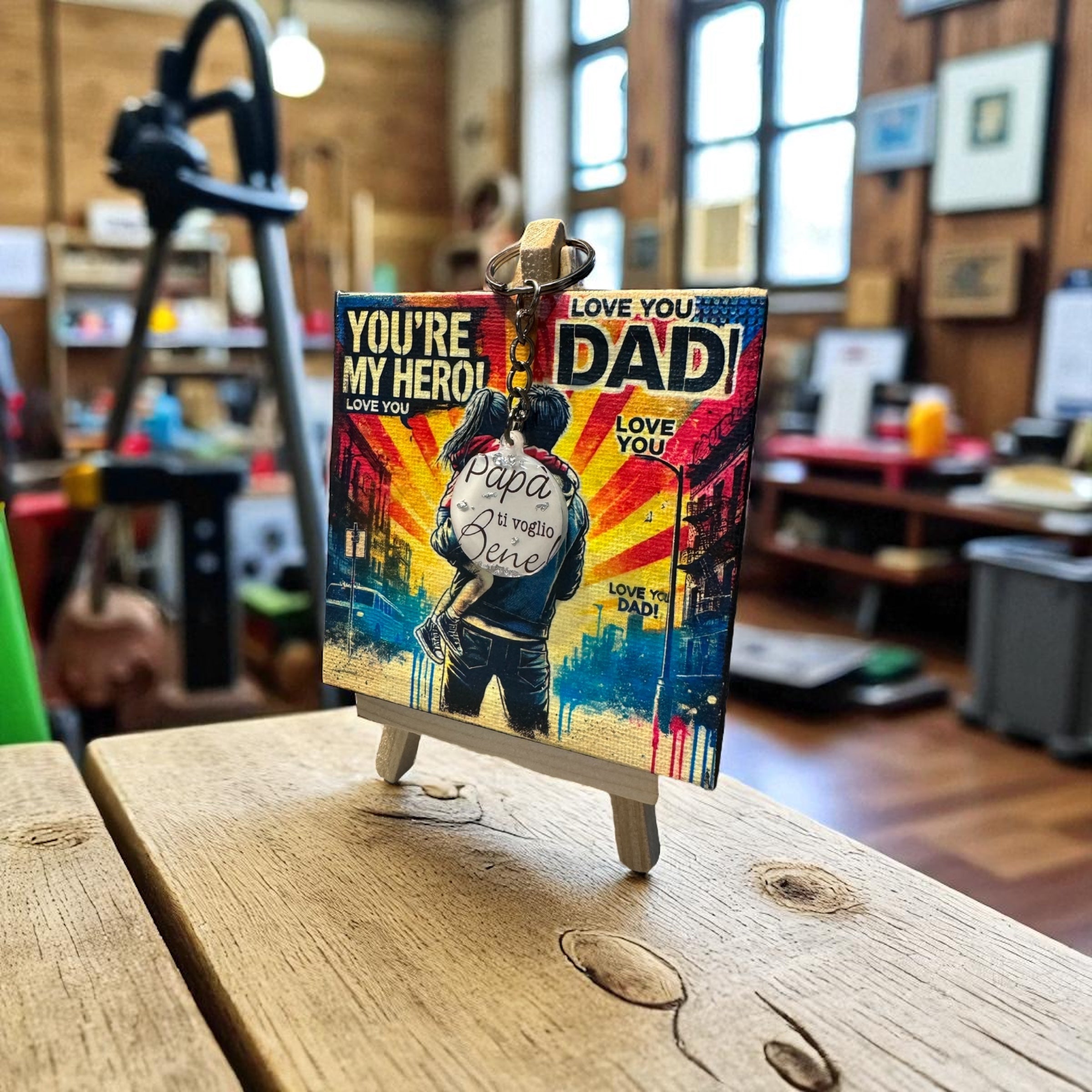 Quadretto Personalizzato 10x10 cm – Pop Art, Cartoon o Dipinto con Resina