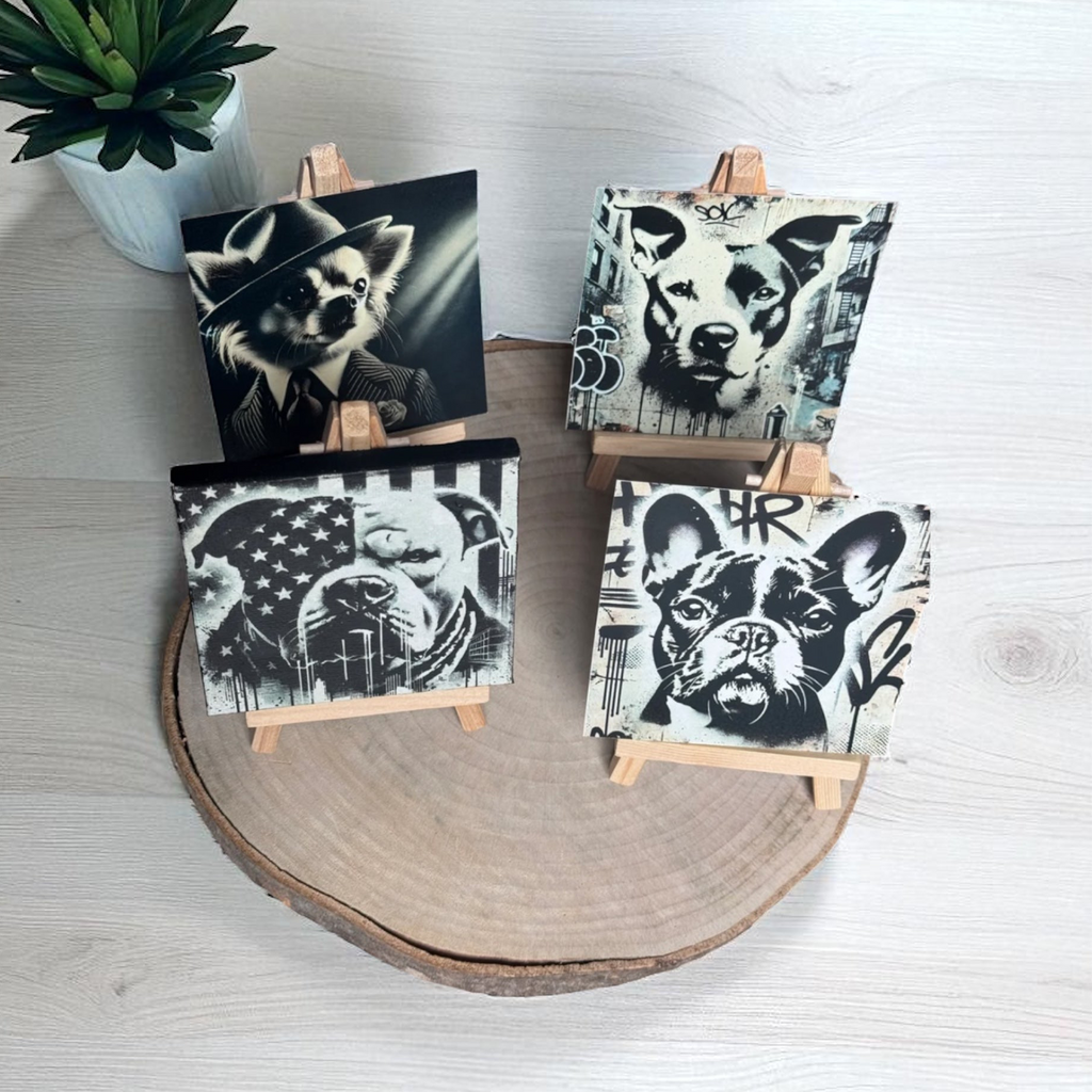 Quadretto Personalizzato 10x10 cm – Pop Art, Cartoon o Dipinto con Resina