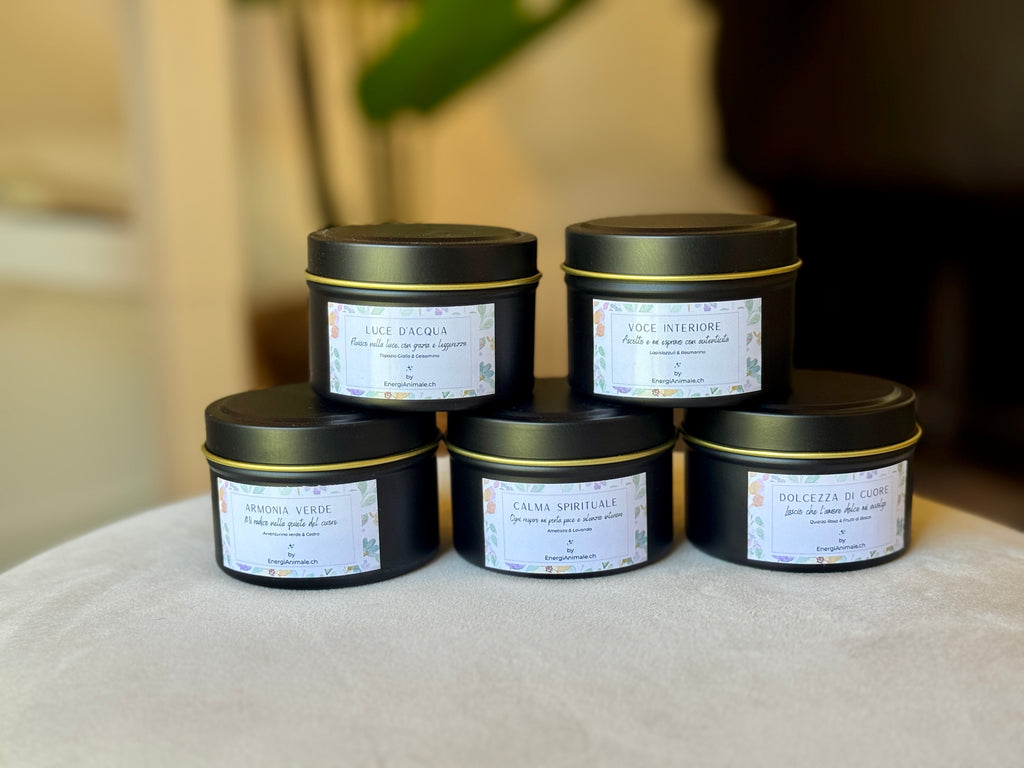 Candele Energetiche con Cristalli & Profumi Naturali