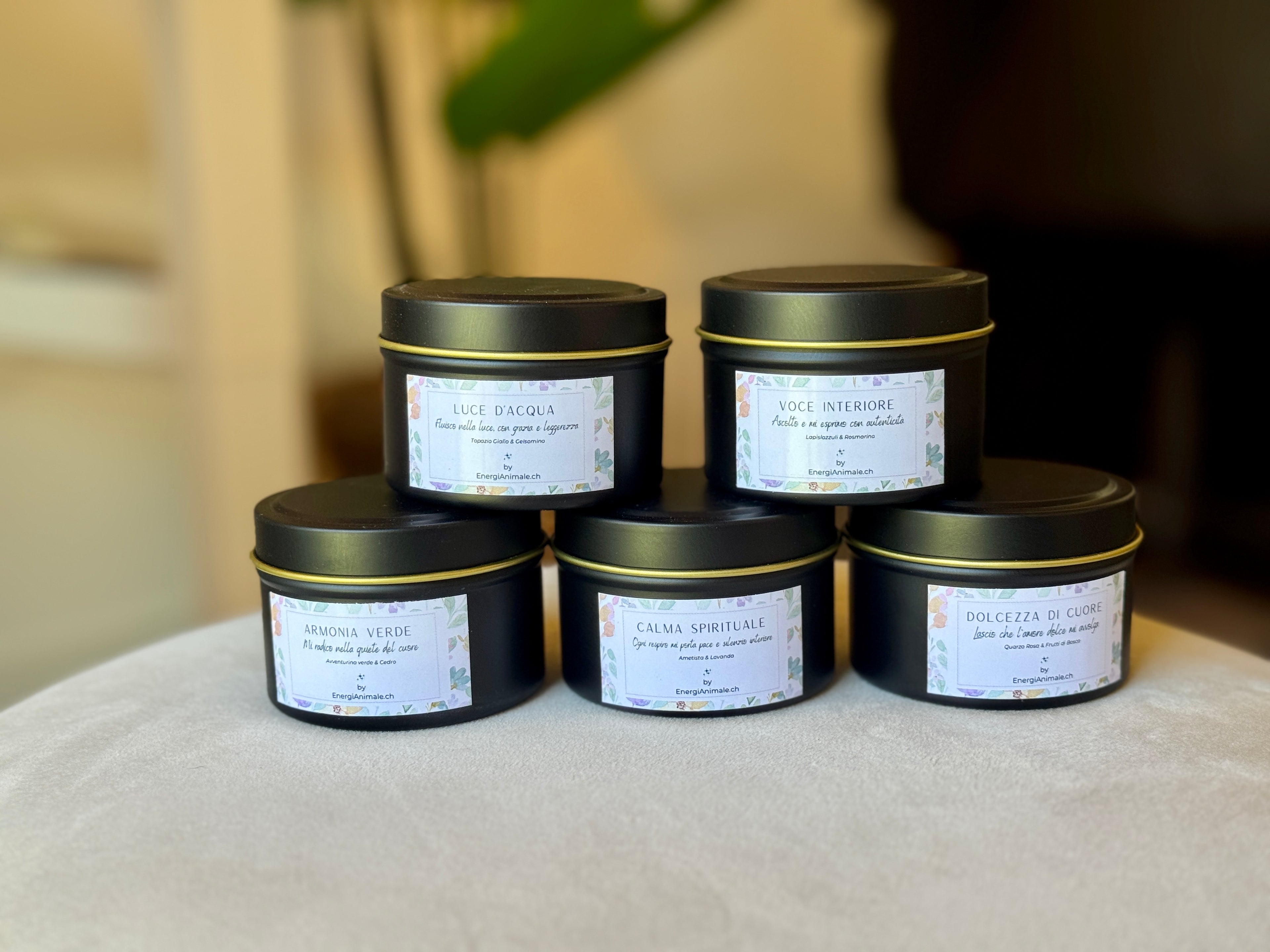 Candele Energetiche con Cristalli & Profumi Naturali