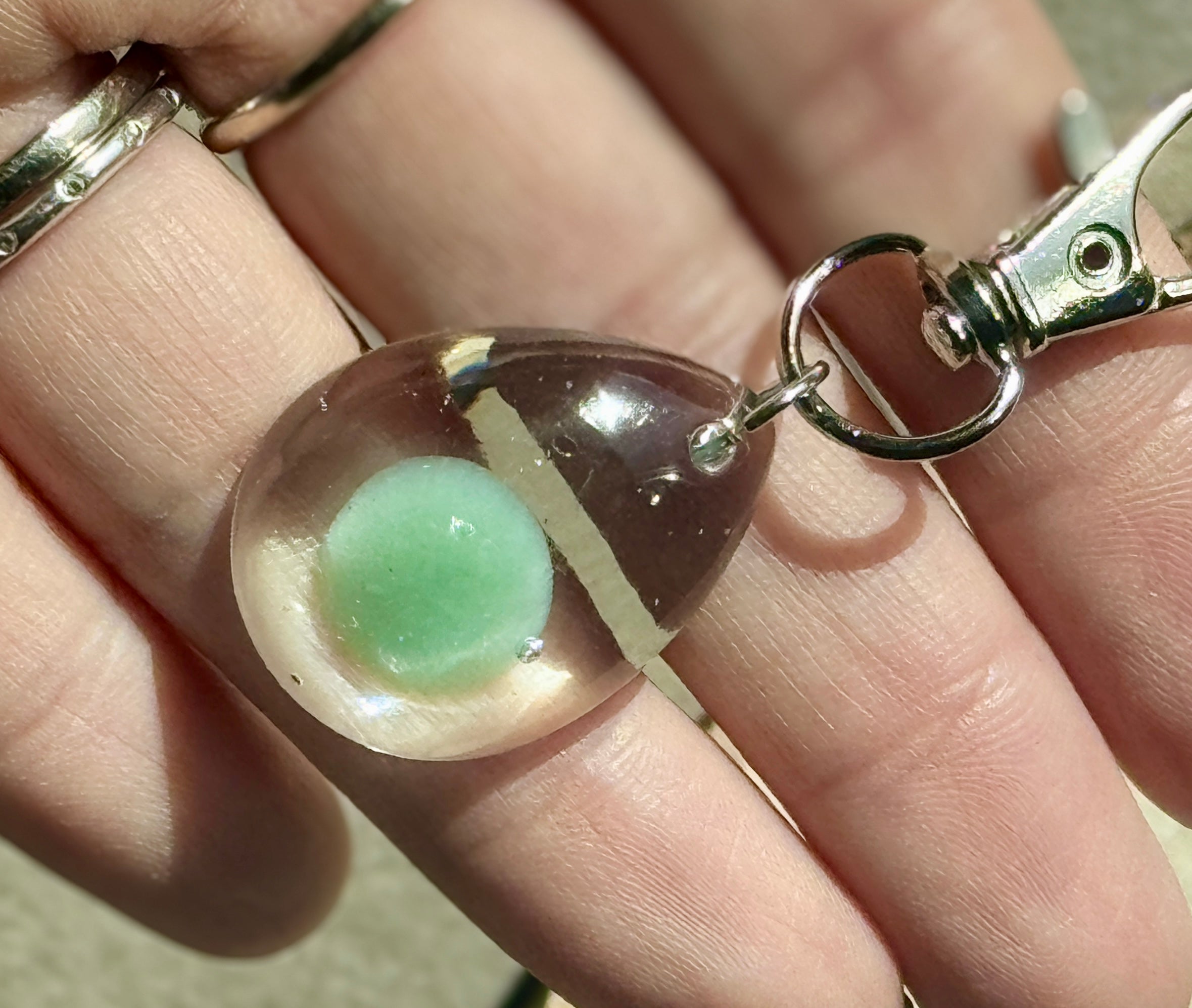 Charm Energetico per Collare – Avventurina, malachite, diaspro, ametista, labradorite