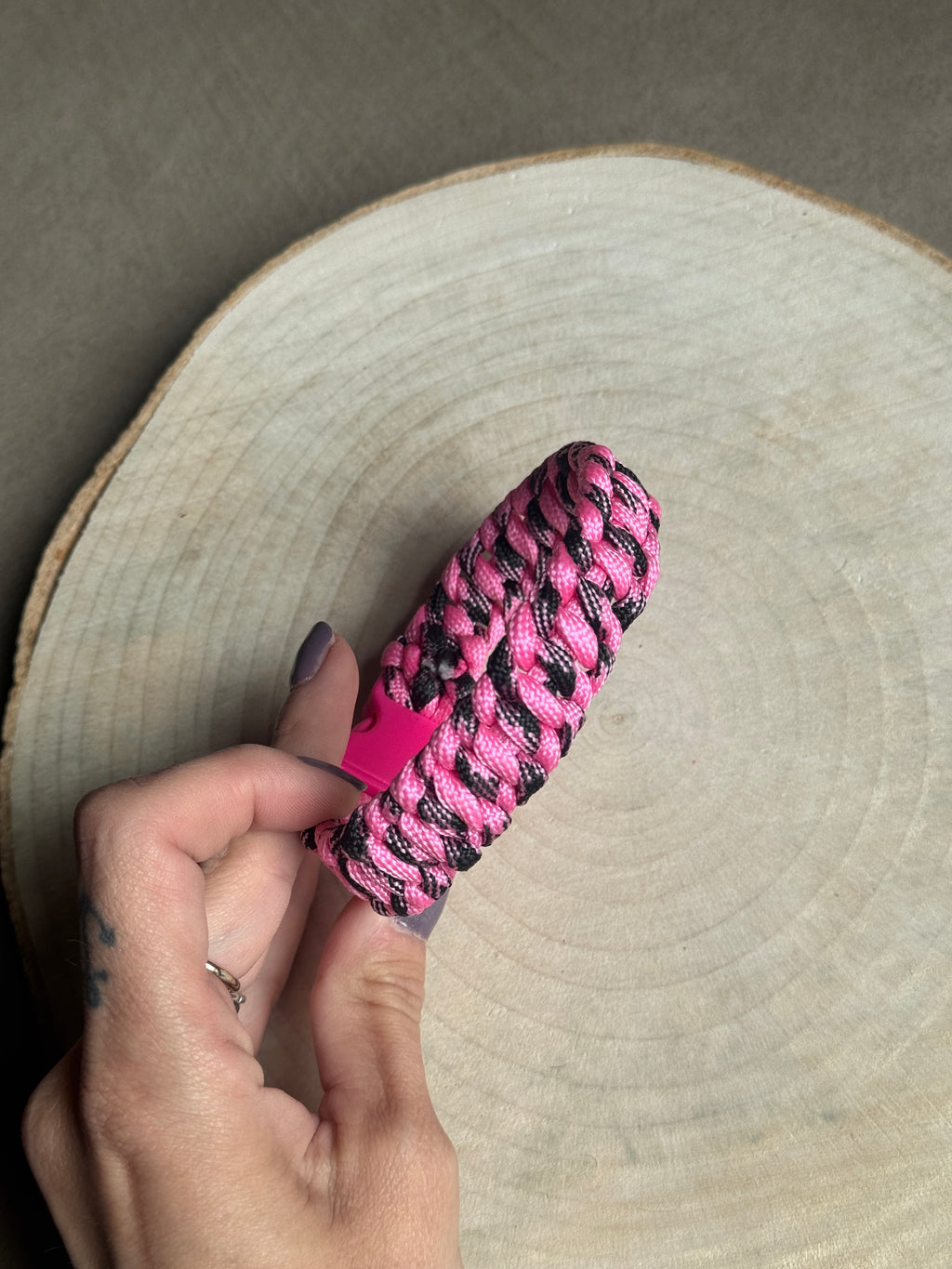 Collare in Paracord – rosa (27,5cm)
