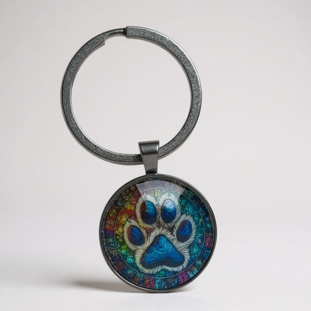 Portachiavi impronta arcobaleno