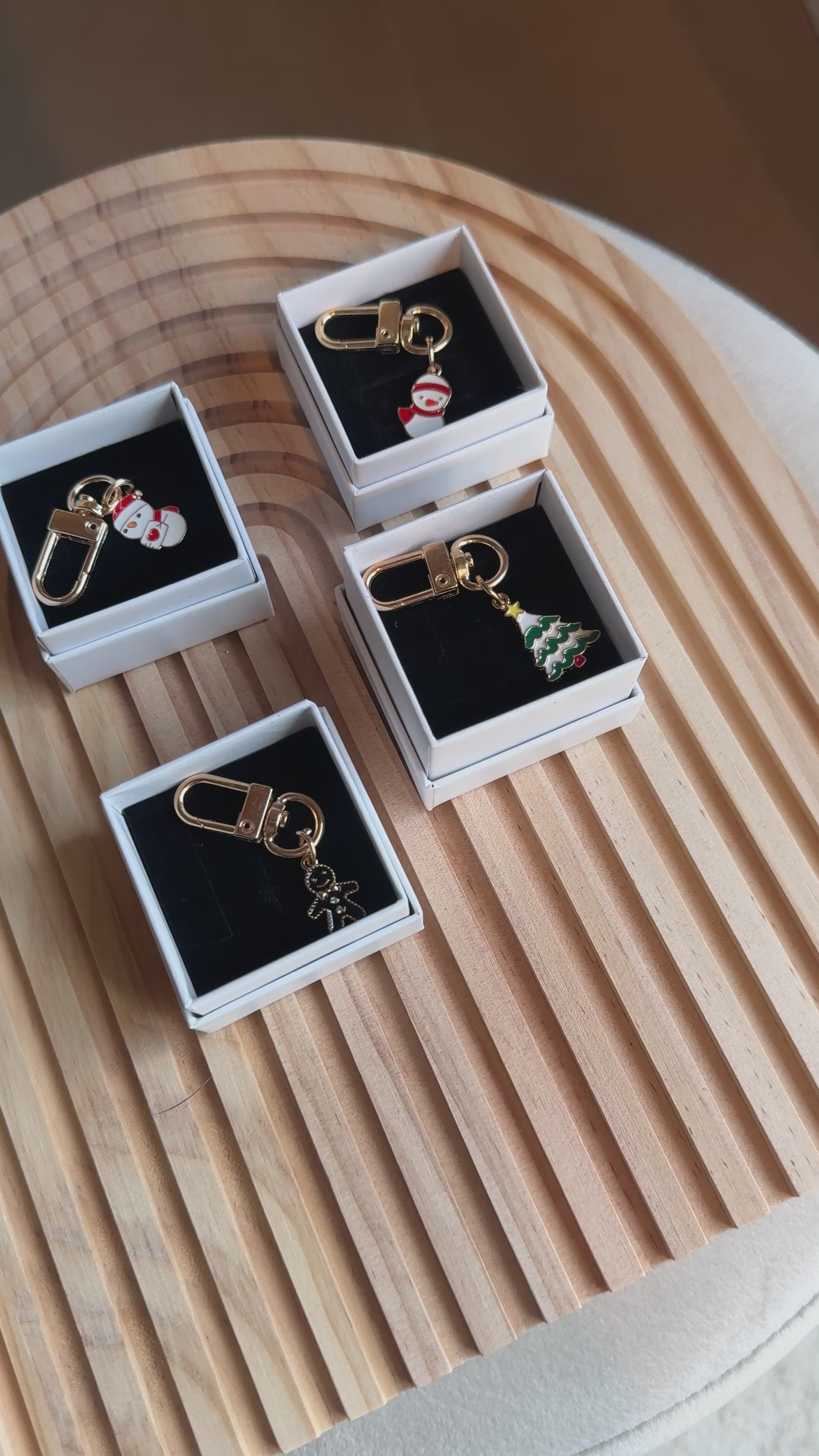 Charms Natalizi con Moschettone Dorato