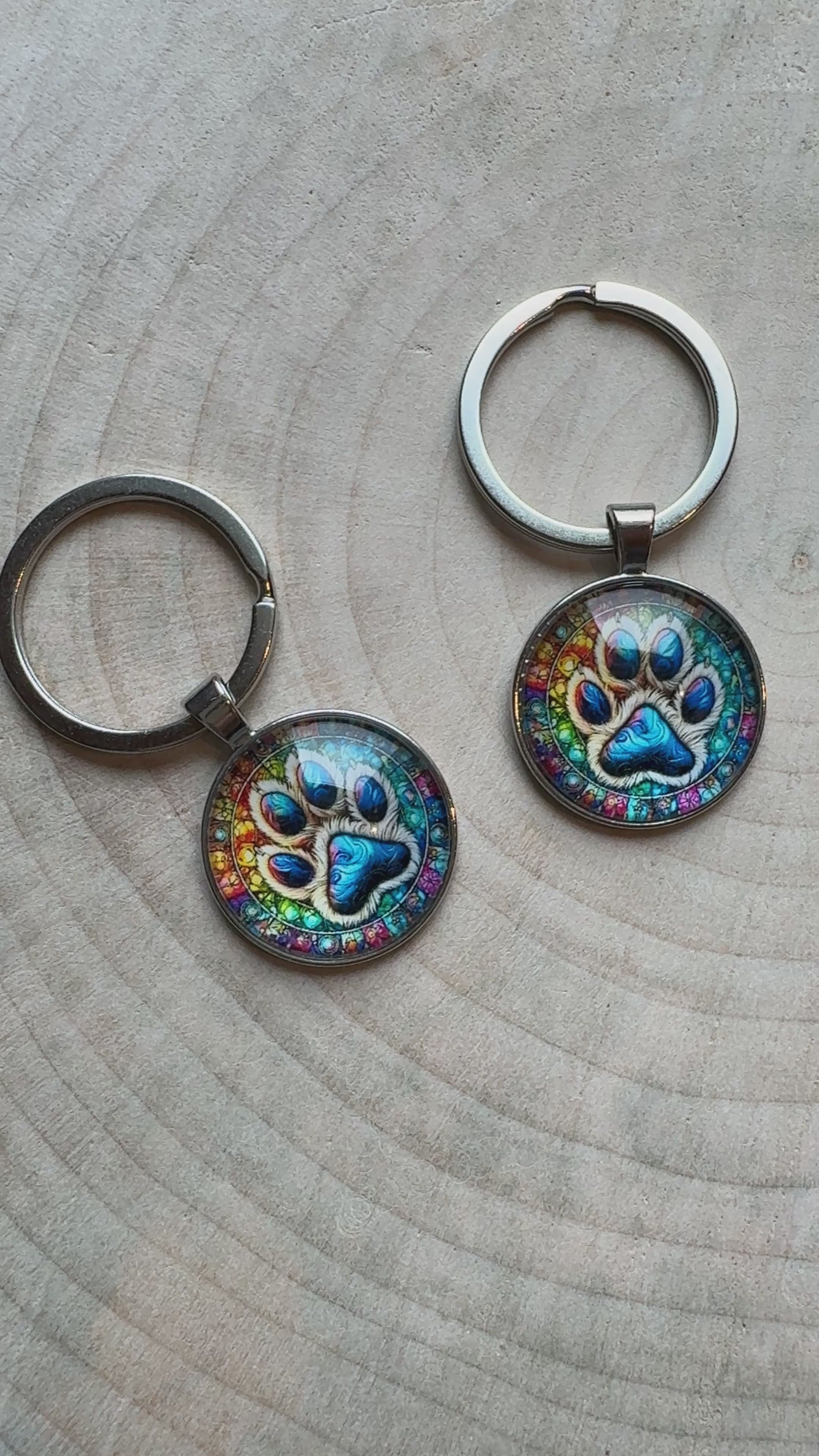 Portachiavi impronta arcobaleno