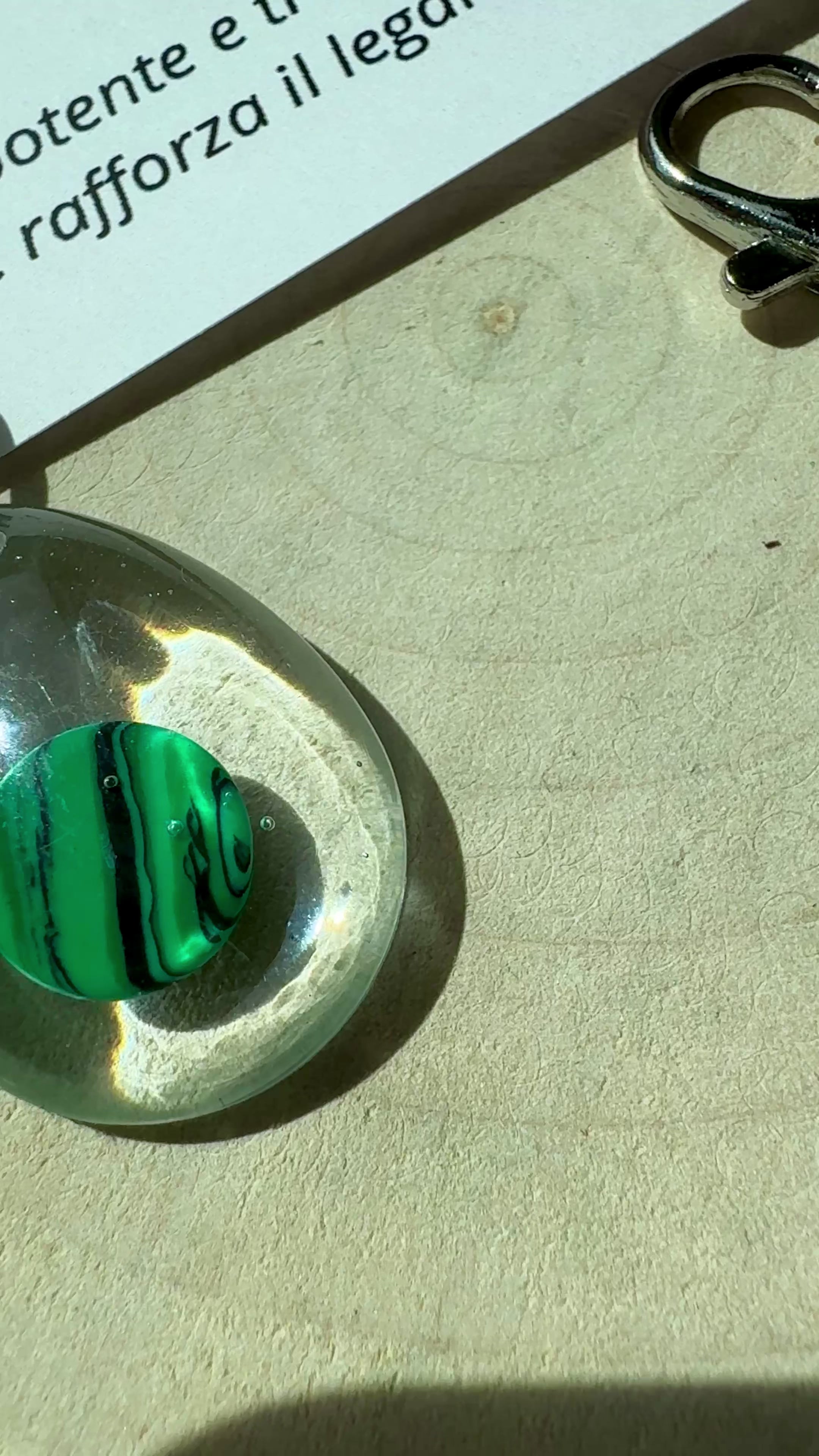 Charm Energetico per Collare – Avventurina, malachite, diaspro, ametista, labradorite