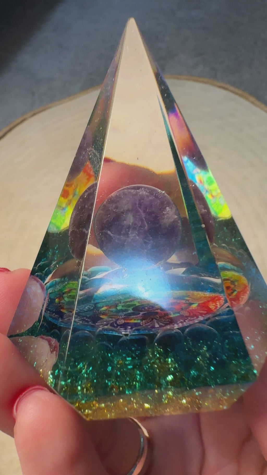 Piramide con Ametista - Terzo occhio