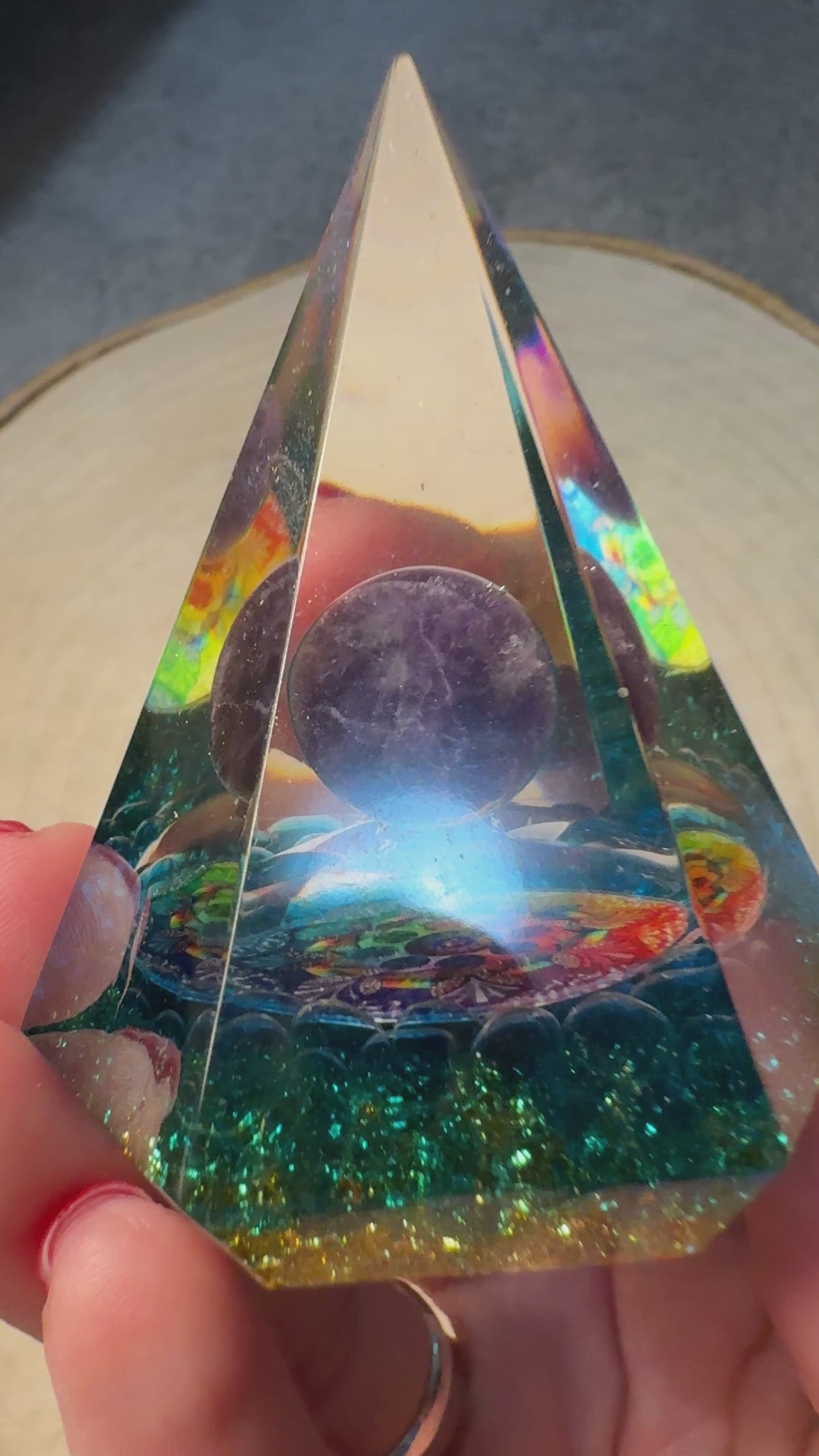 Piramide con Ametista - Terzo occhio