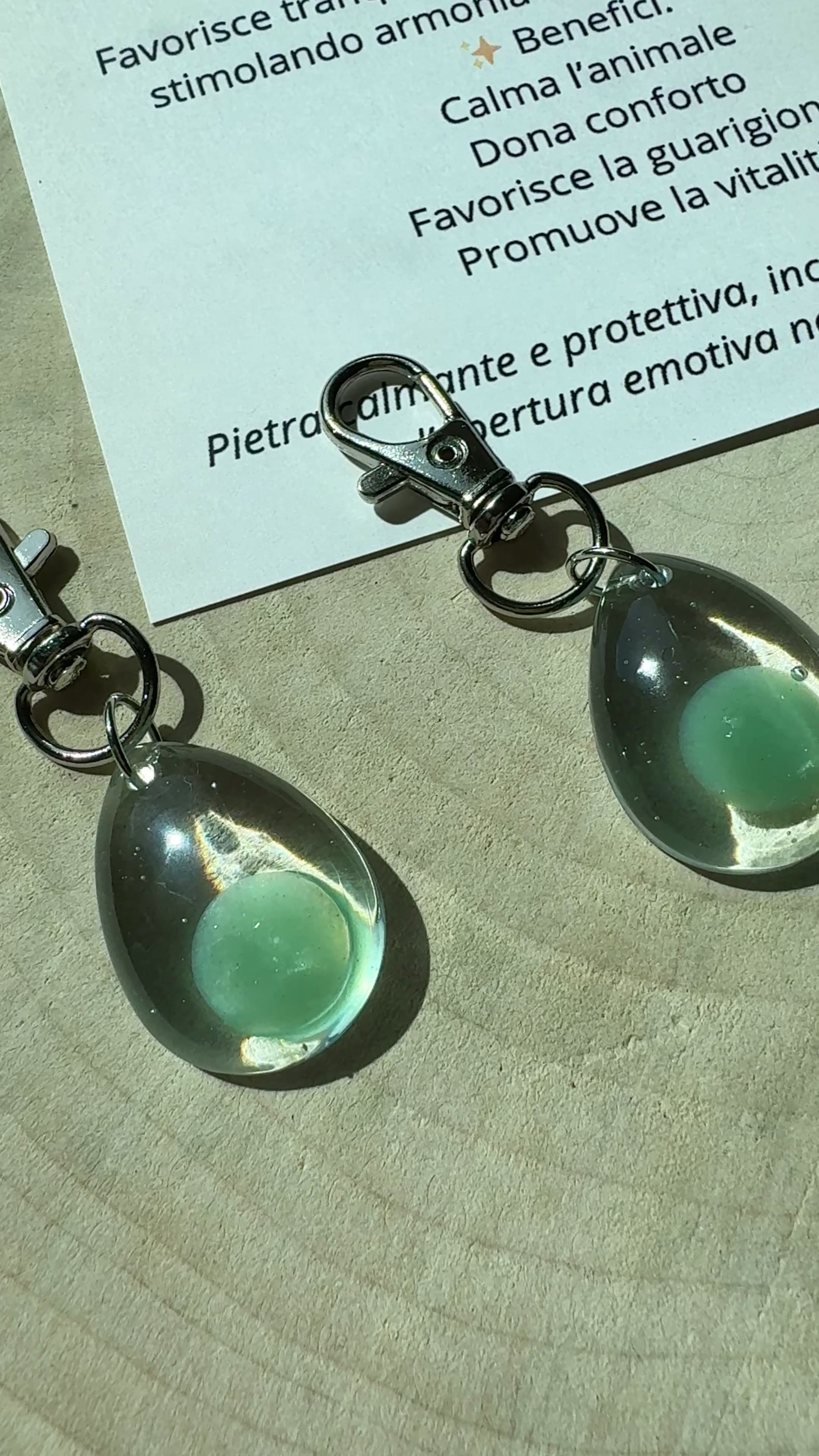 Charm Energetico per Collare – Avventurina, malachite, diaspro, ametista, labradorite