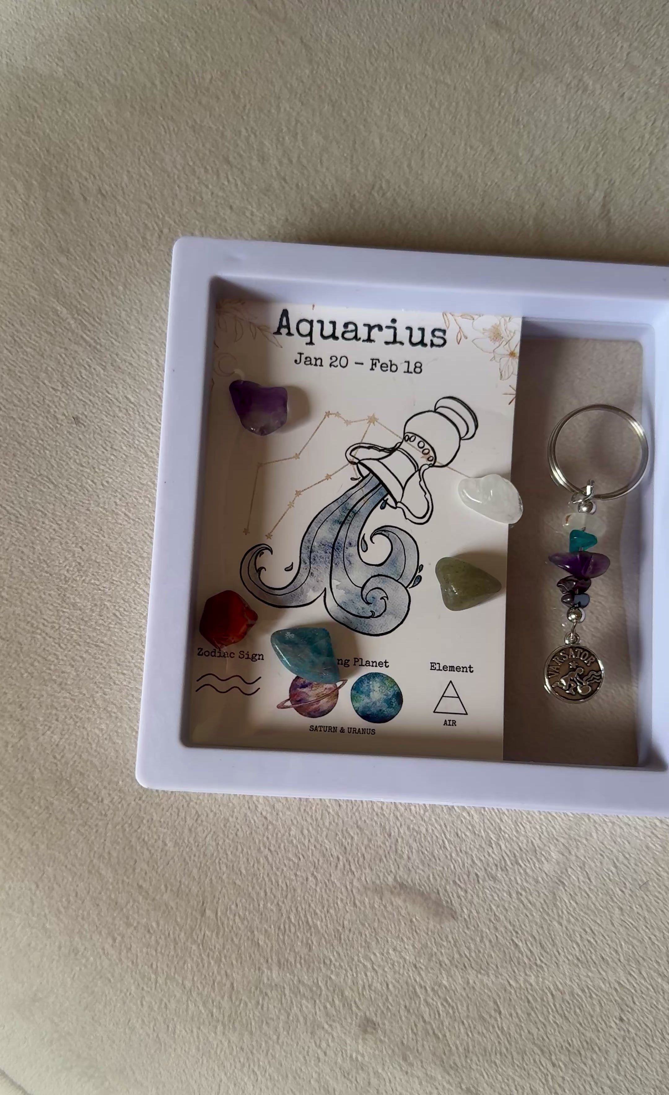 Portachiavi con Cristalli – Segni Zodiacali