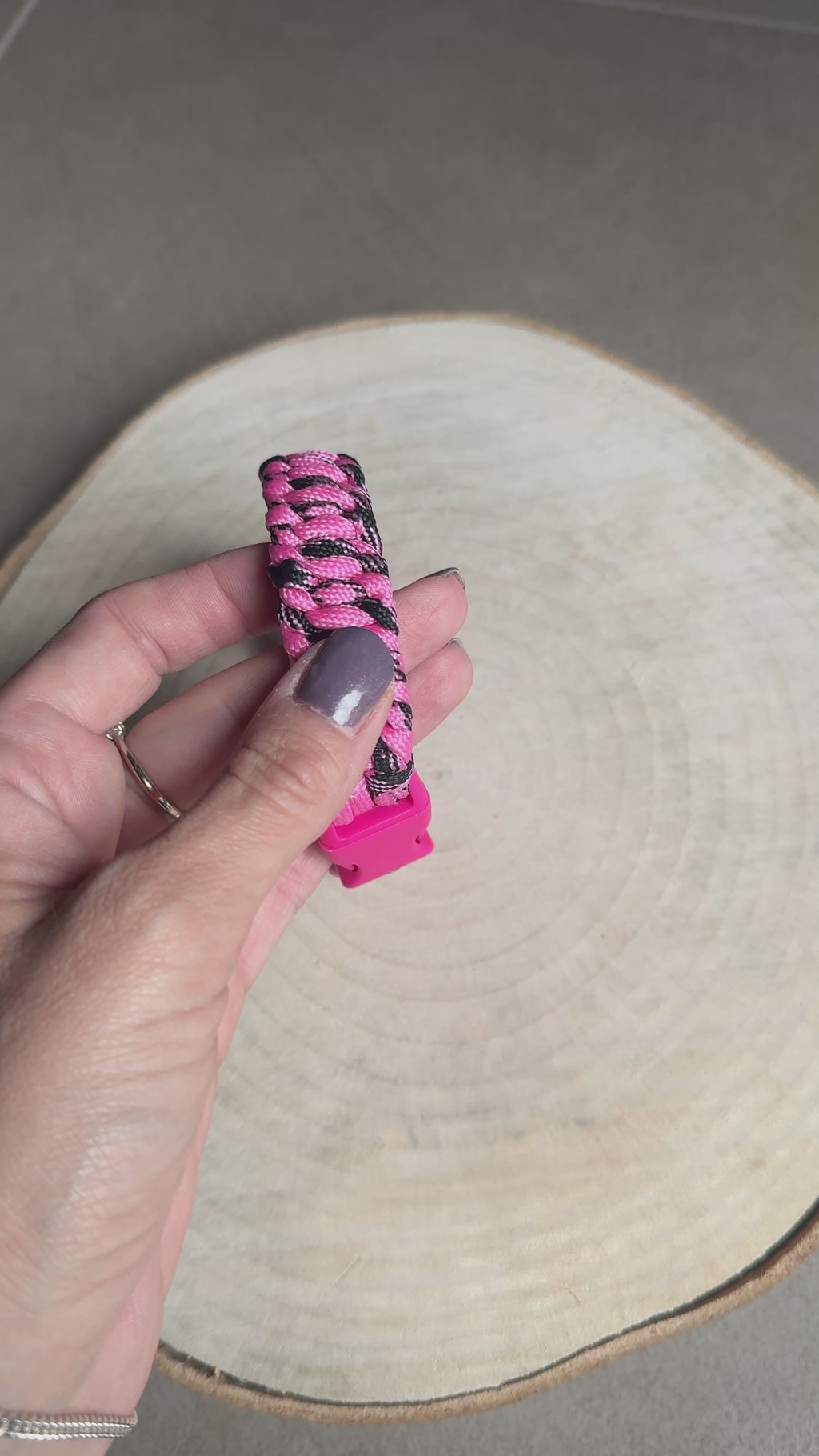 Collare in Paracord – rosa (27,5cm)