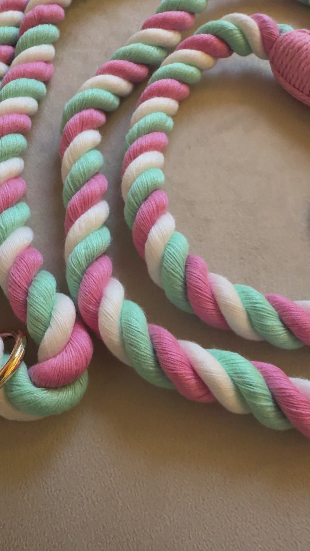 Guinzaglio per cani in cotone intrecciato a mano