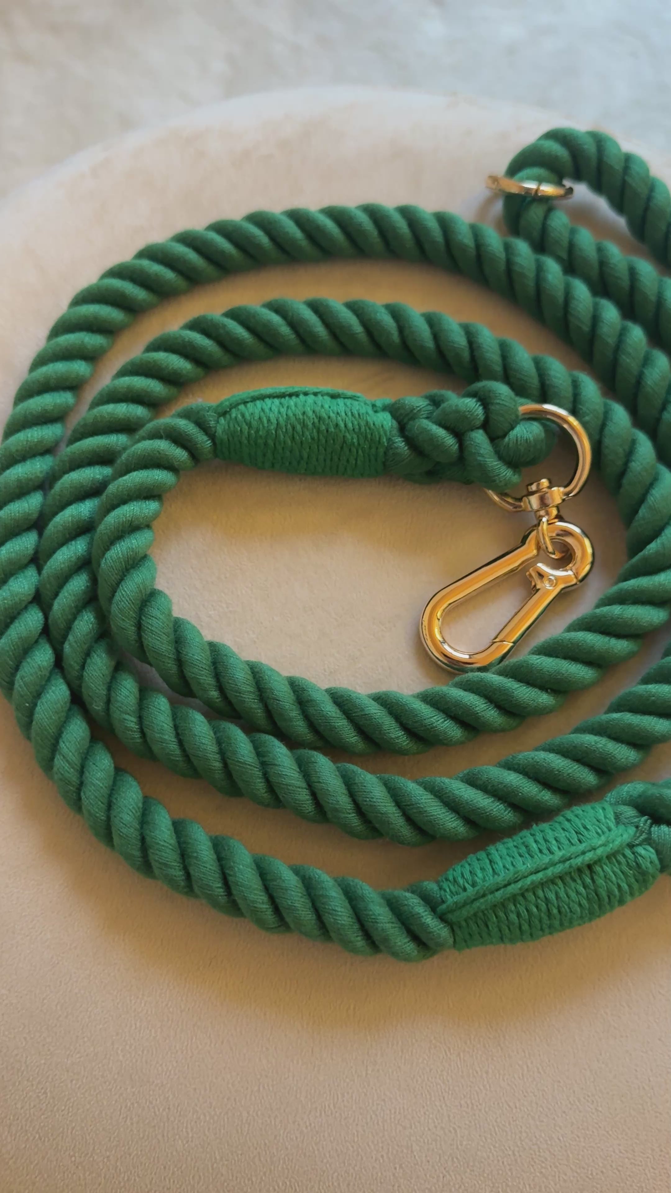 Guinzaglio per cani in cotone intrecciato a mano