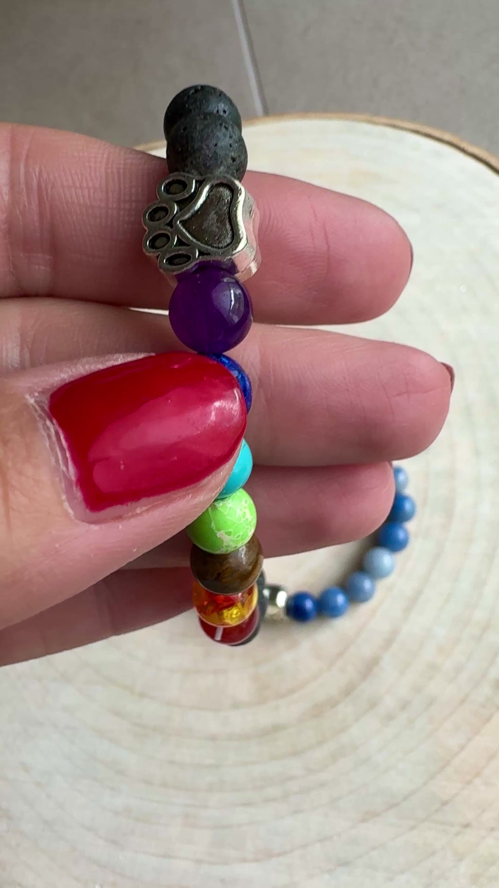 Bracciale Chakra con Zampetta – Due Varianti a Scelta